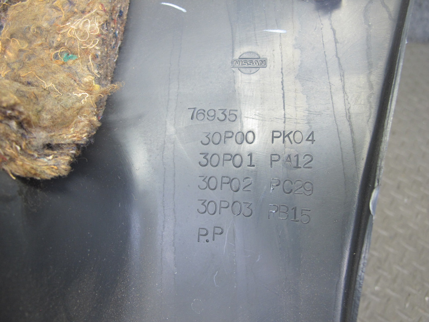 90-96 Nissan Z32 300ZX Coupe 2+0 Rear Left C Pillar Trim Cover Panel Black OEM