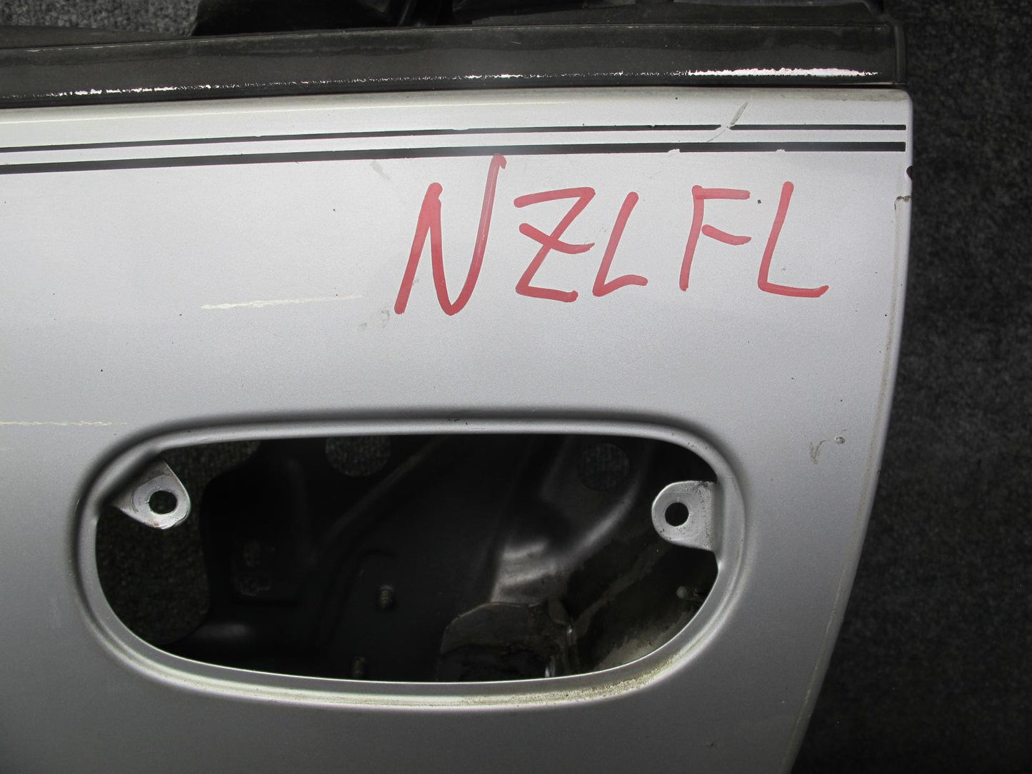 90-93 Nissan Z32 300ZX Coupe 2+0 Left Driver Door Shell Panel Silver OEM