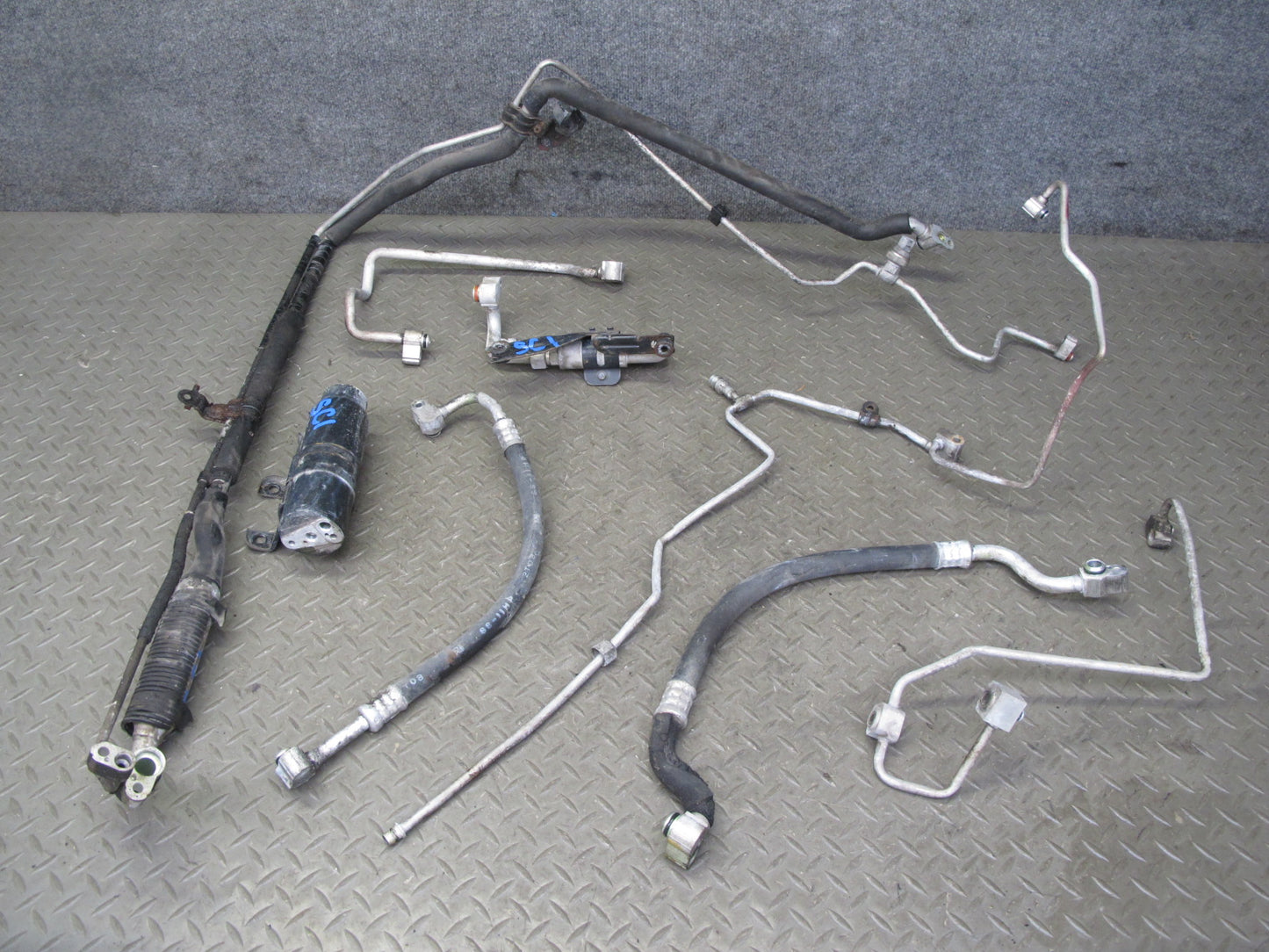 97-00 Lexus SC300 9pcs A/C Hose Line Pipe w Dryer & Pressure Regulator Set OEM