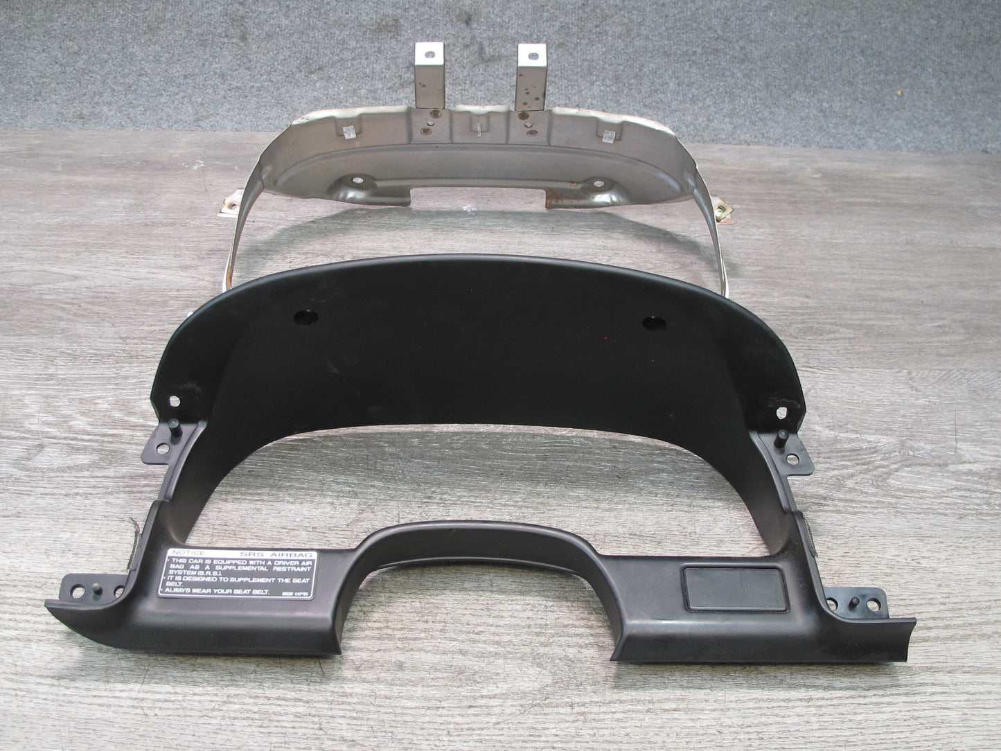 90-96 Nissan Z32 300ZX Instrument Cluster Speedometer Trim w Mount Bracket OEM