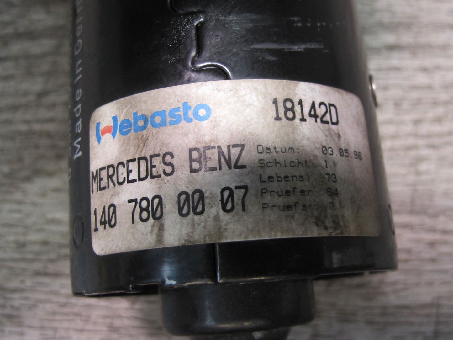 96-99 Mercedes W140 C140 CL Sunroof Motor Drive Unit w RELAY1407800007 OEM