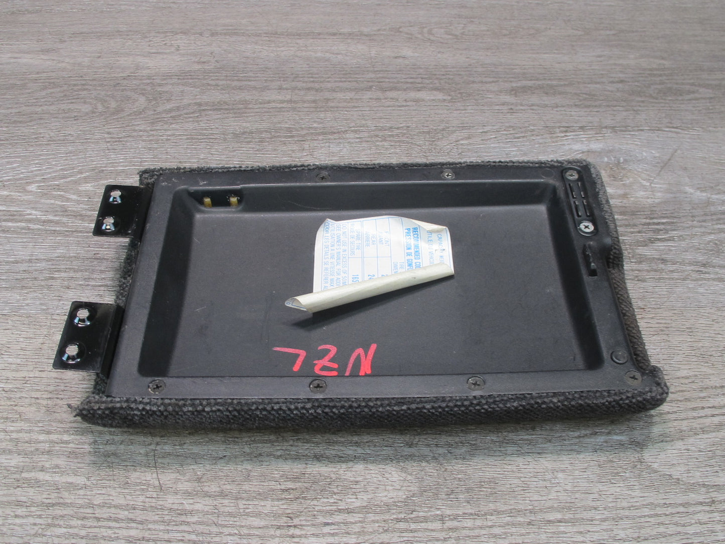 90-91 Nissan Z32 300ZX Center Console Cloth Armrest Lid Cover Black OEM