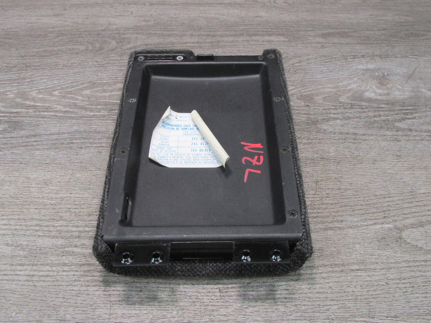 90-91 Nissan Z32 300ZX Center Console Cloth Armrest Lid Cover Black OEM