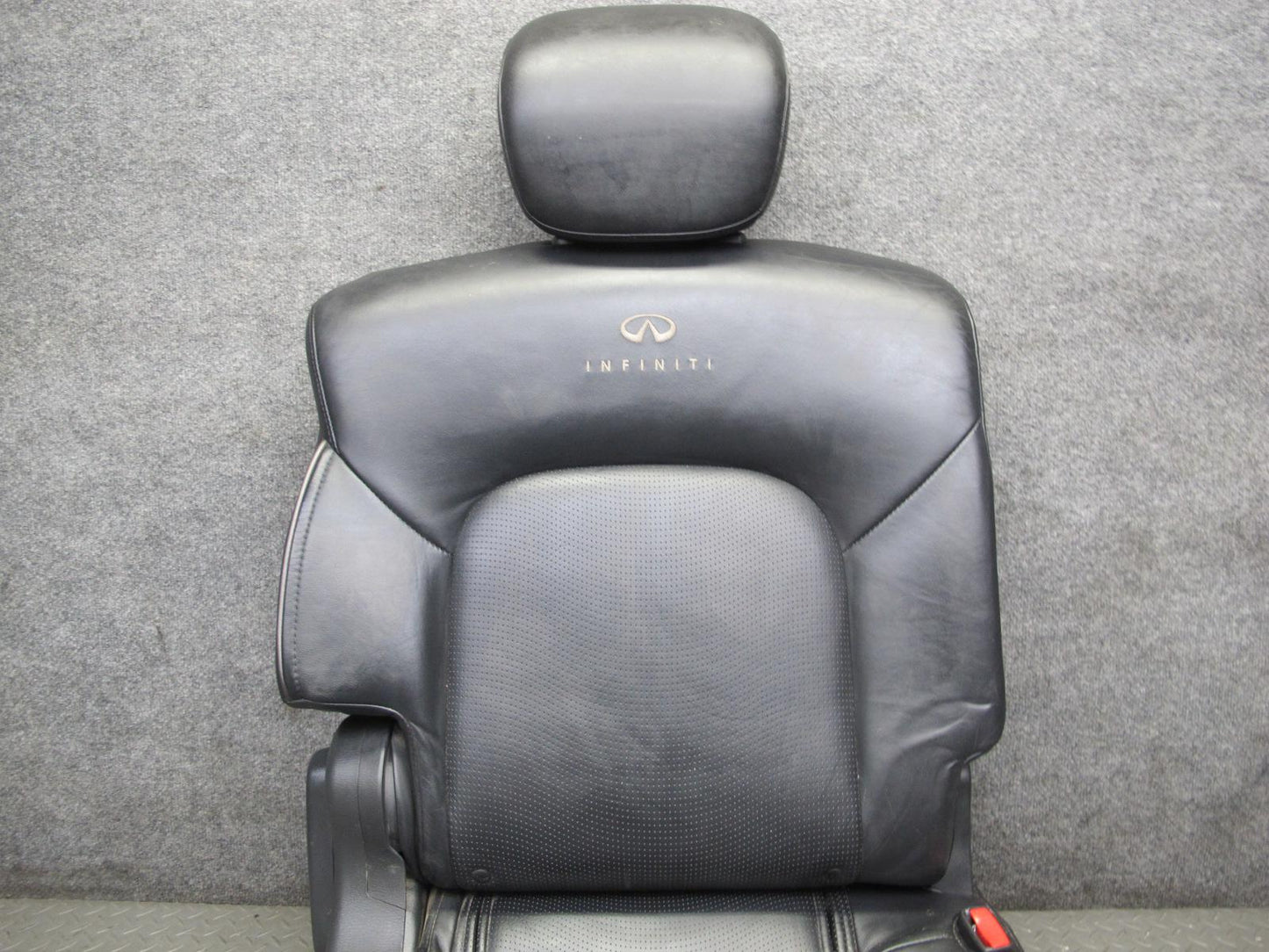 2011-2012 Infiniti QX56 Rear 2ND ROW Left & Right Side Leather Seat Black Set