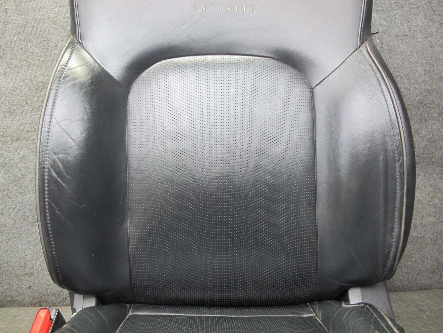 2011-2012 Infiniti QX56 Front Left & Right Side Leather Seat Black w Display Set