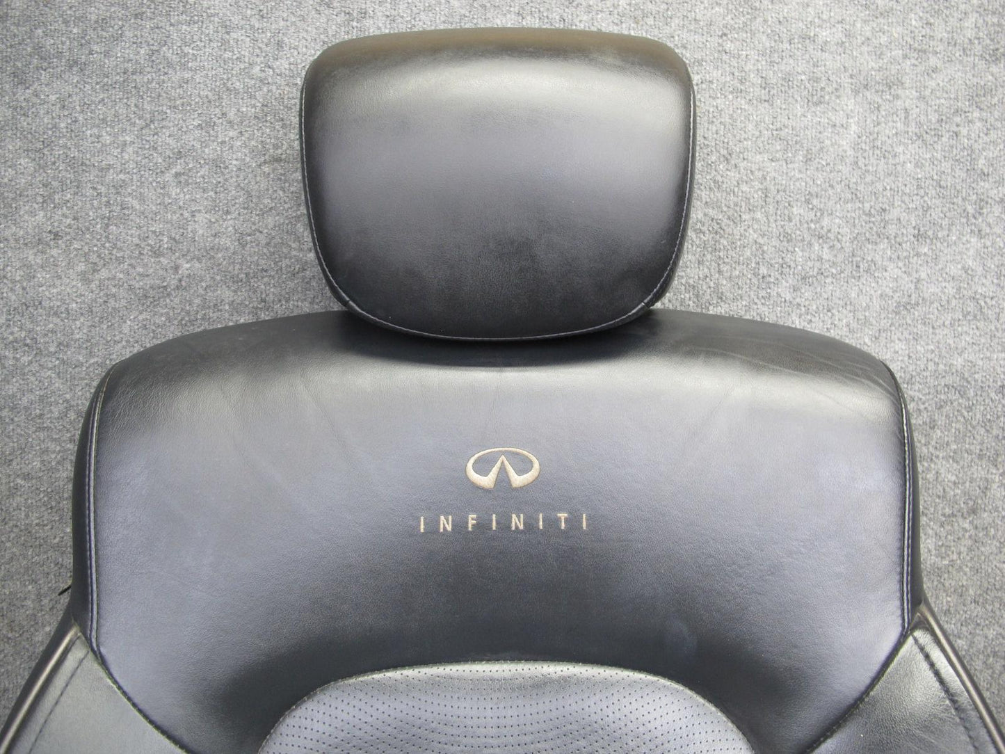 2011-2012 Infiniti QX56 Front Left & Right Side Leather Seat Black w Display Set