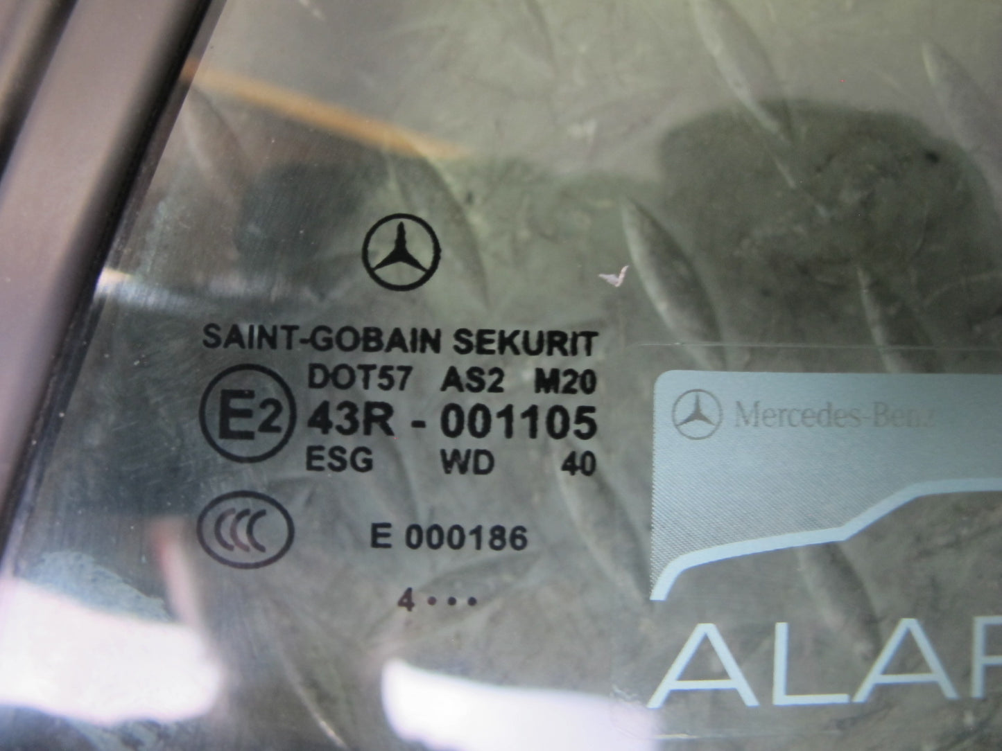 05-11 Mercedes R171 SLK Rear Left Quarter Glass Window w Regulator Motor OEM