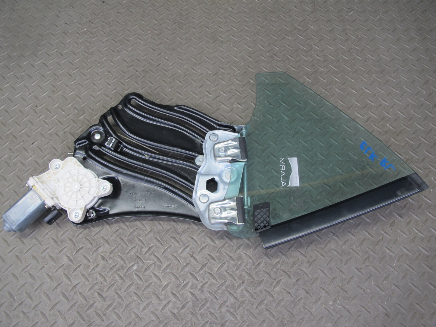 05-11 Mercedes R171 SLK Rear Left Quarter Glass Window w Regulator Motor OEM