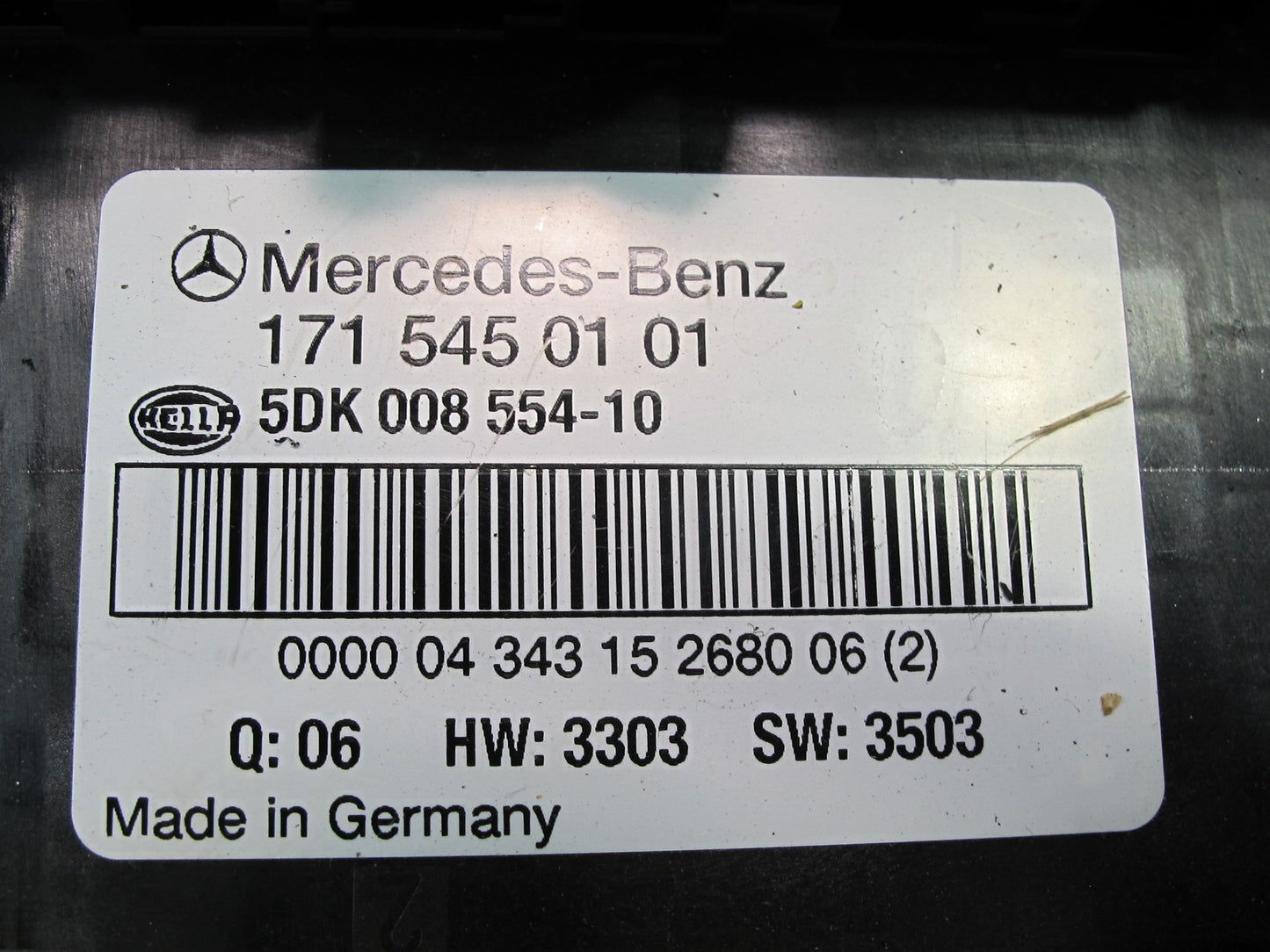 05-11 Mercedes R171 Slk-class Rear SAM Fuse Relay Box Module 1715450101 OEM