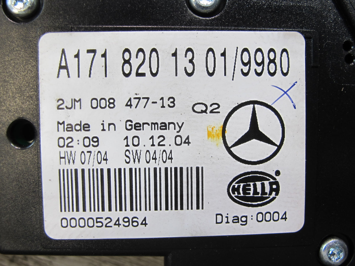 05-11 Mercedes R171 Slk-class Overhead Console Dome Reading Light 1718250057 OEM