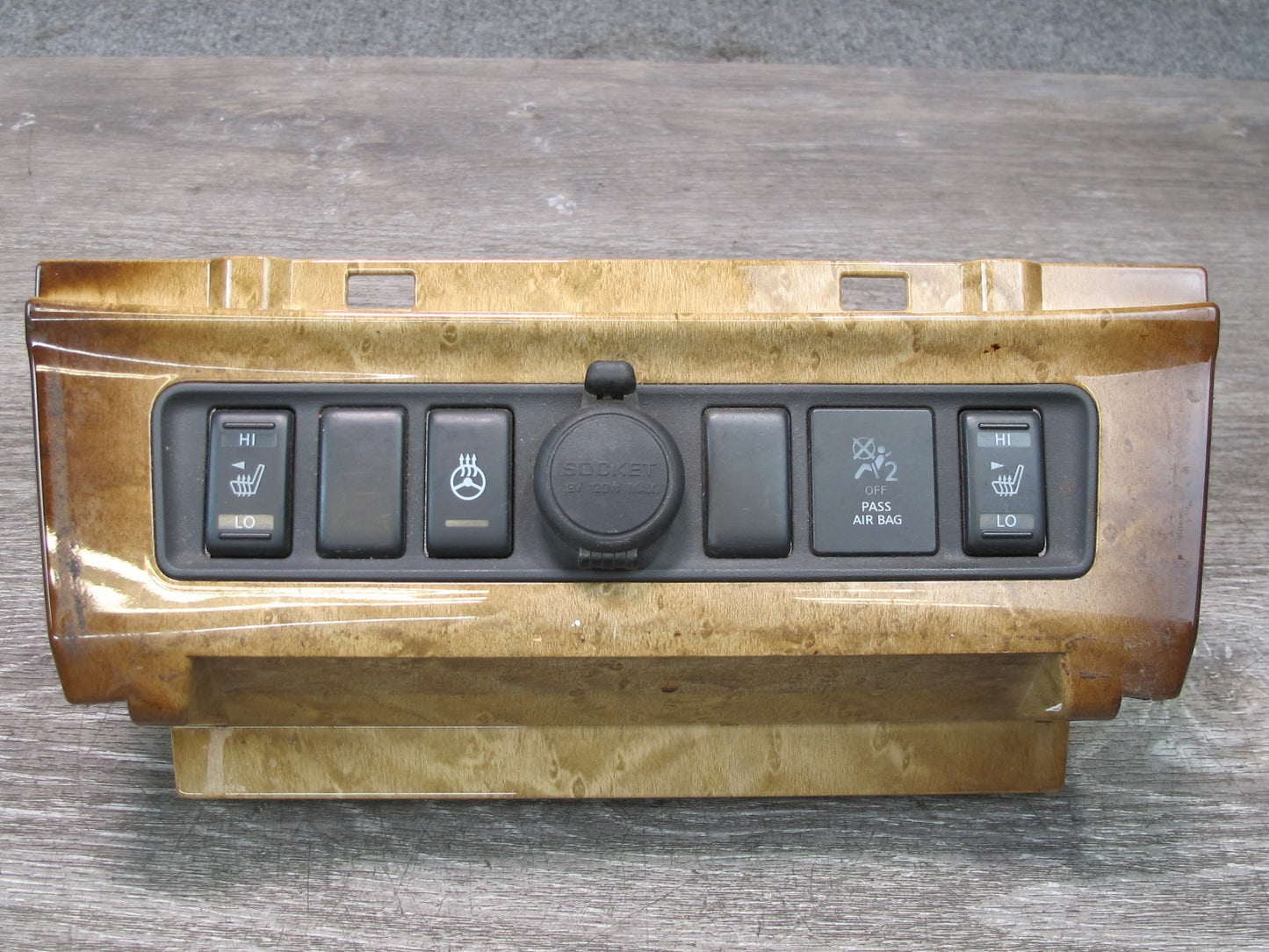 2011-2017 Infiniti QX56 QX80 Front Dash Heated Wheel Seat Control Switch W/ Trim