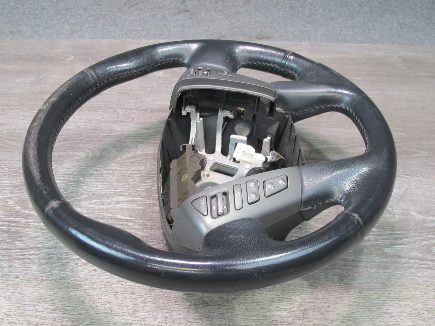 2011-2012 Infiniti QX56 Front Left Multifunction Heated Steering Leather Black