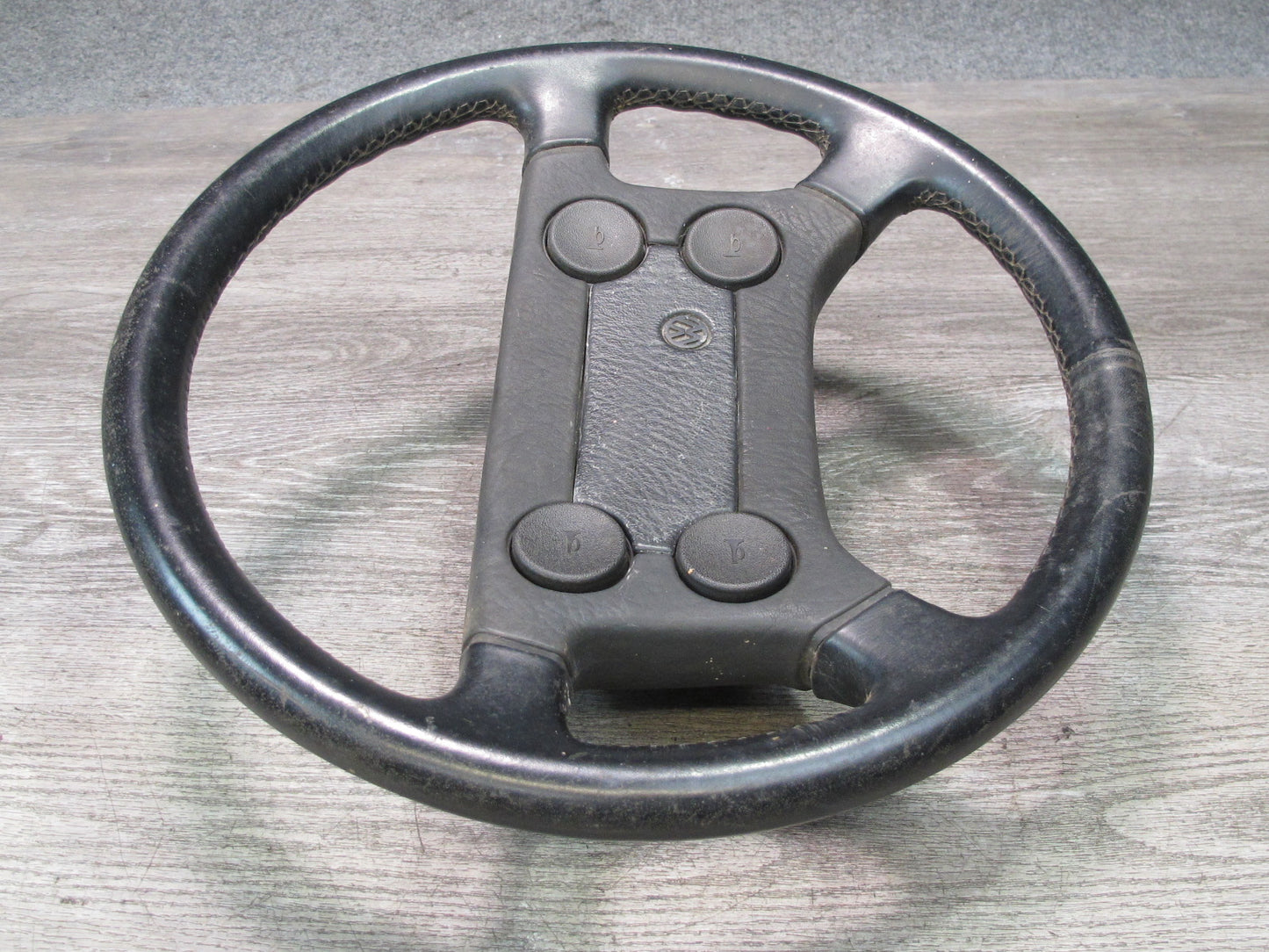 86-88 Volkswagen Scirocco 4-SPOKE Leather Steering Black OEM