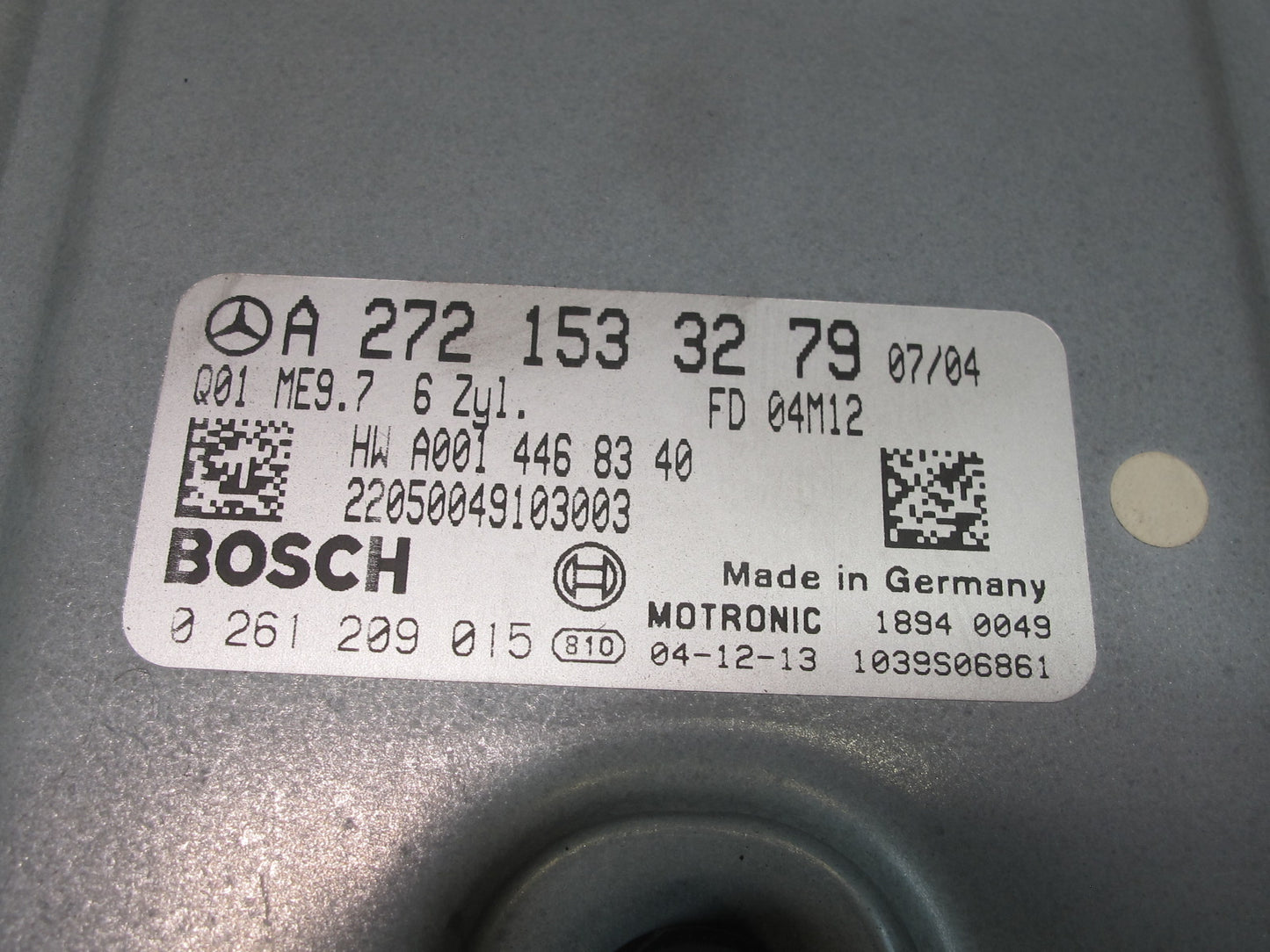05-08 Mercedes R171 SLK350 3.5L M272 Engine ECU DME Ignition Switch Lock KEY Set