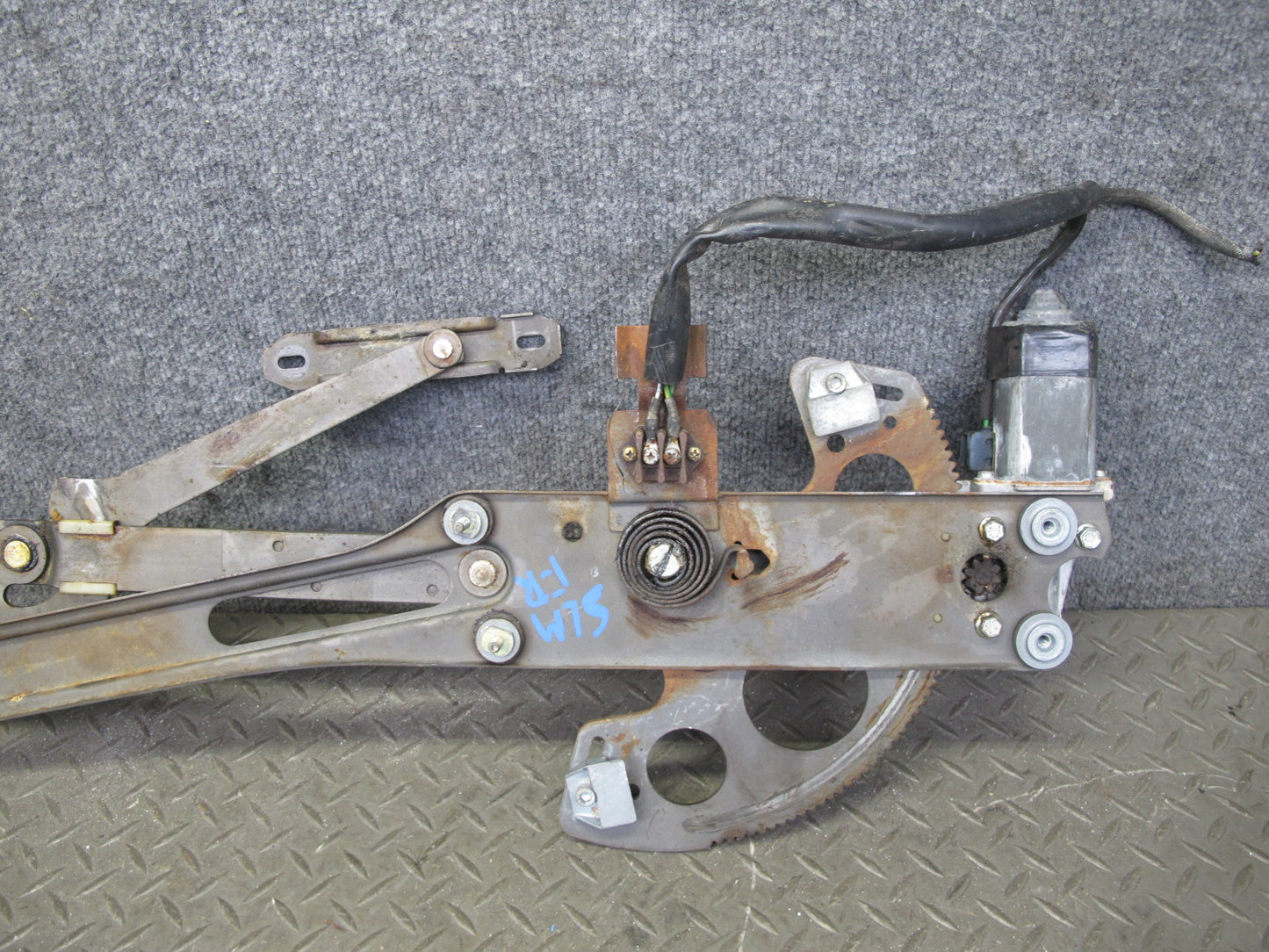 73-85 Mercedes R107 Front Right Passenger Door Window Regulator w Motor OEM