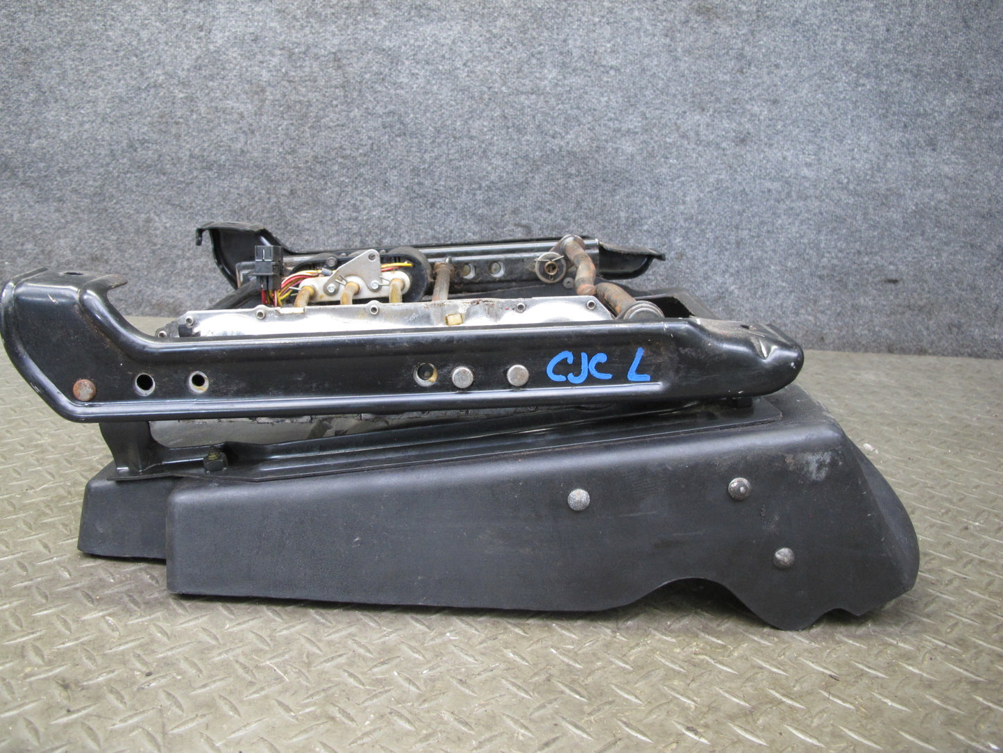 92-93 Chevrolet Corvette C4 Front Left Seat Lower Track w Motors & Trim OEM