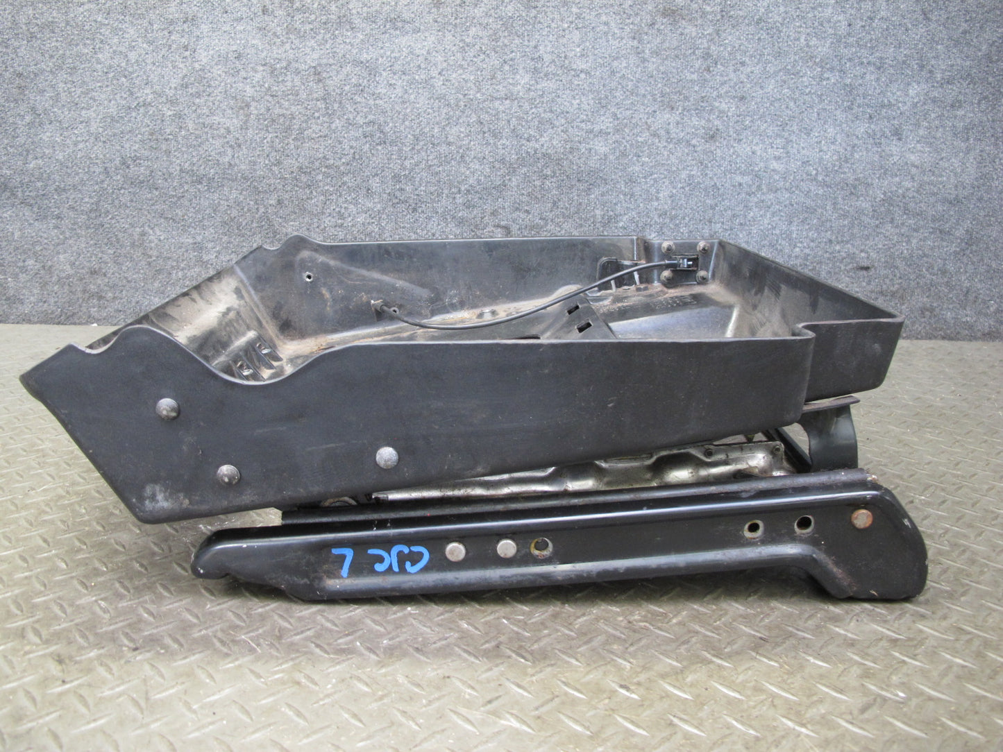 92-93 Chevrolet Corvette C4 Front Left Seat Lower Track w Motors & Trim OEM