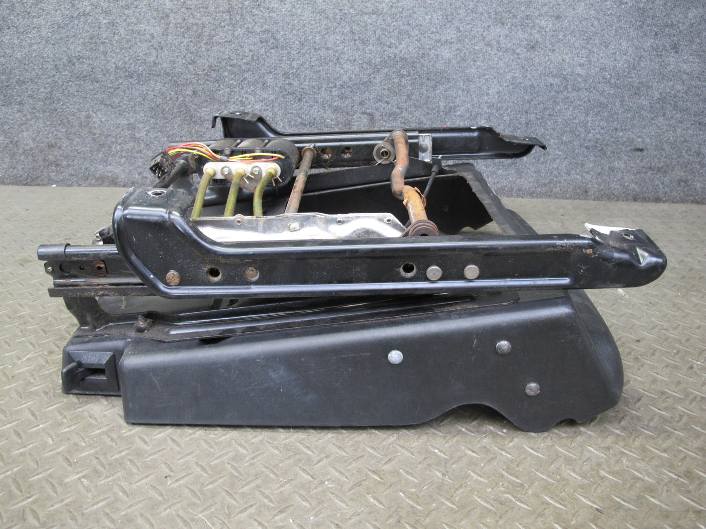 92-93 Chevrolet Corvette C4 Front Right Seat Lower Track w Motors & Trim OEM