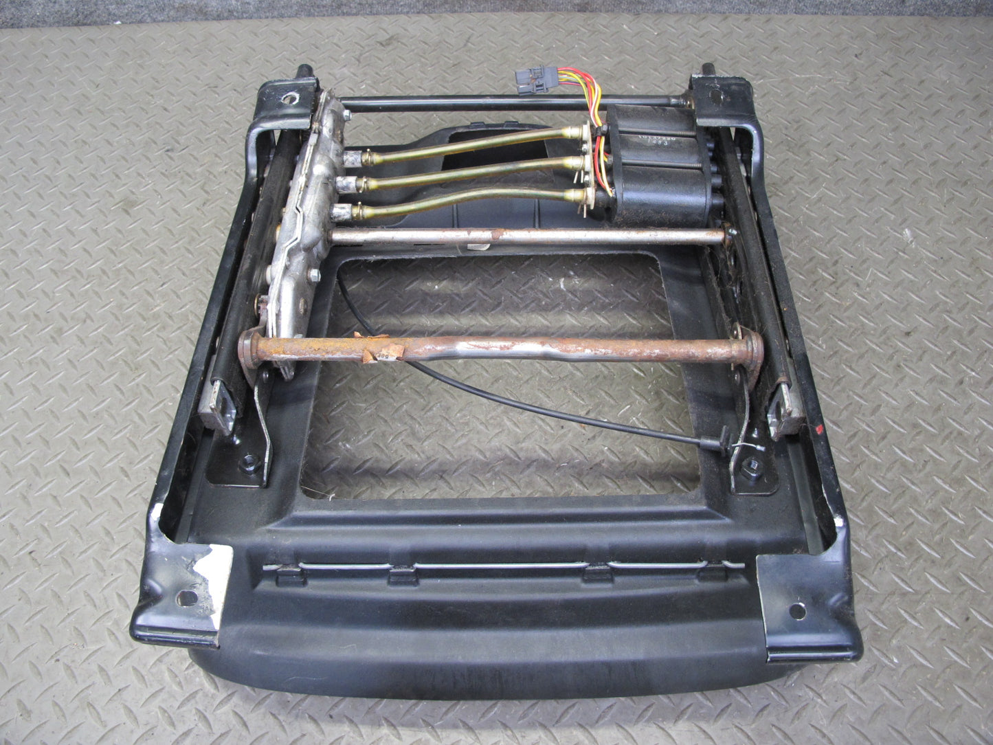 92-93 Chevrolet Corvette C4 Front Right Seat Lower Track w Motors & Trim OEM