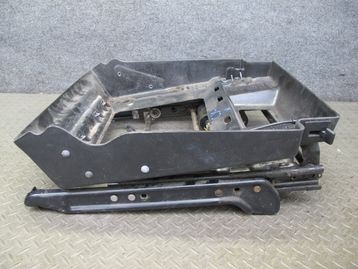 92-93 Chevrolet Corvette C4 Front Right Seat Lower Track w Motors & Trim OEM