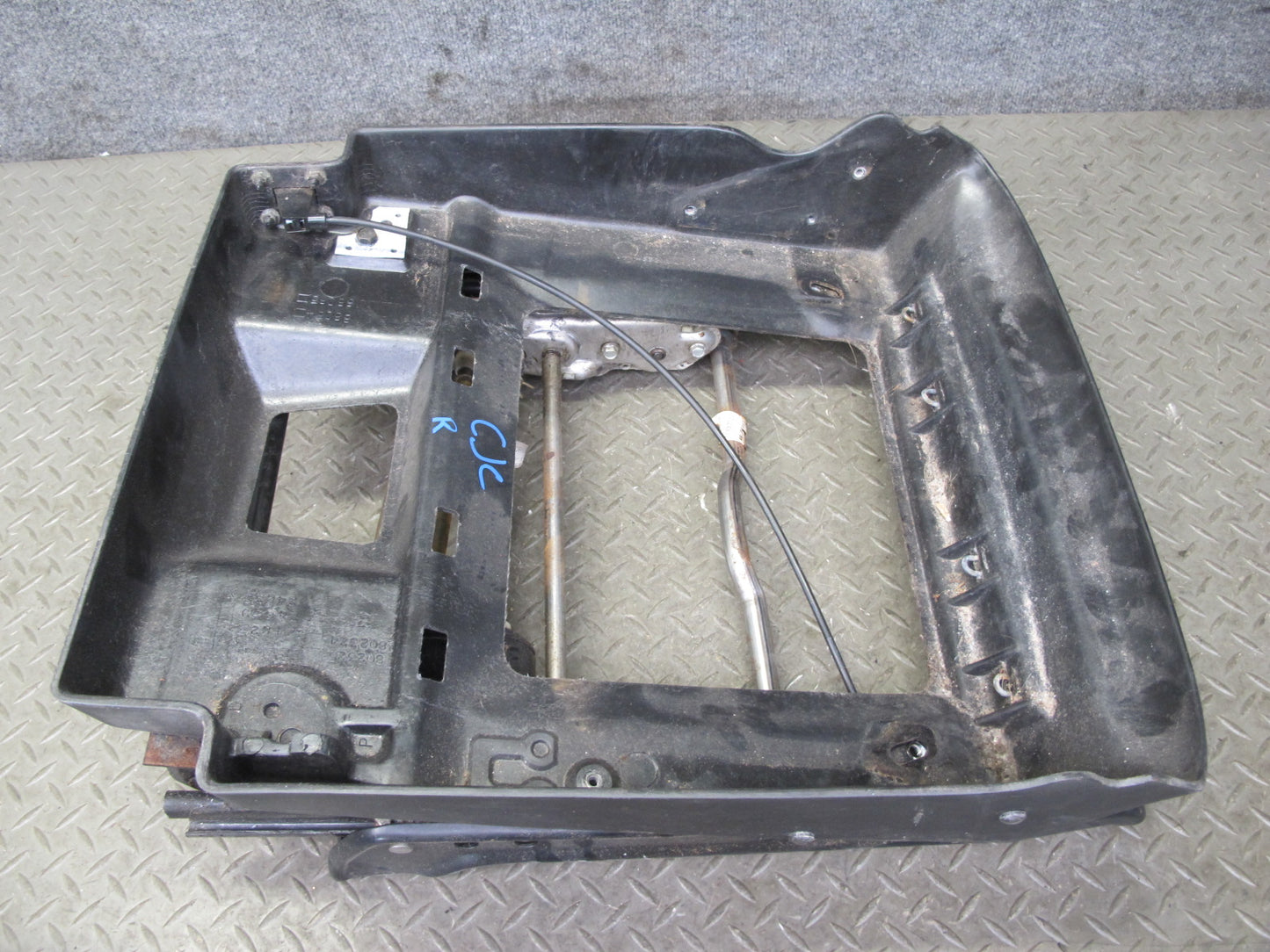 92-93 Chevrolet Corvette C4 Front Right Seat Lower Track w Motors & Trim OEM