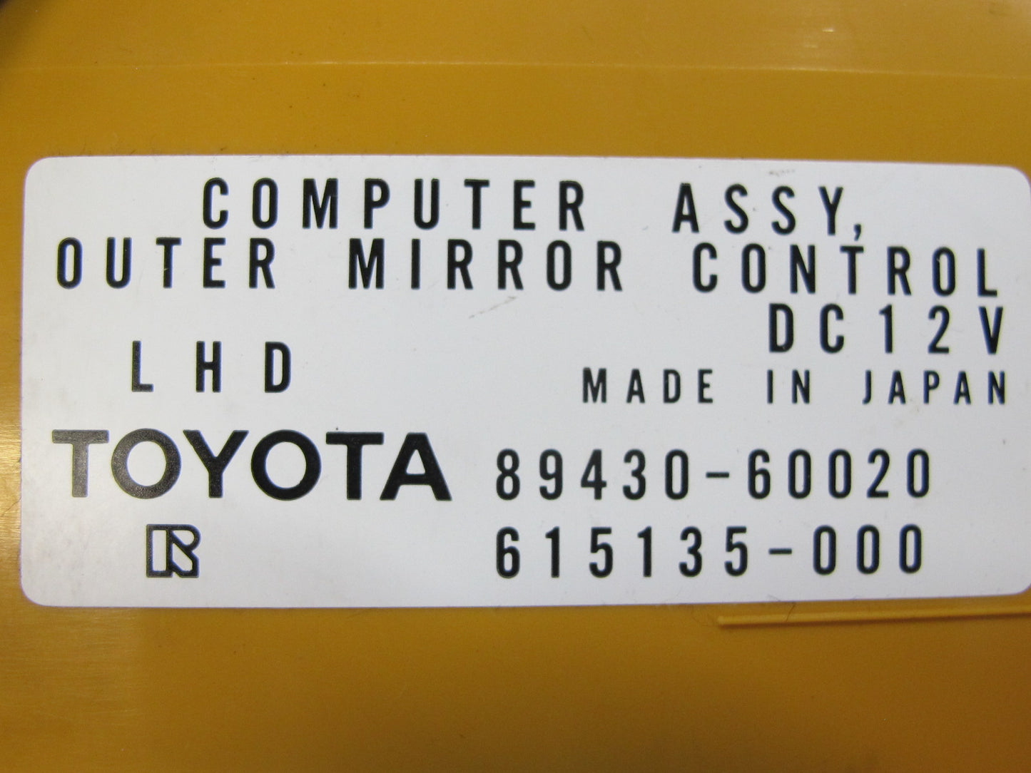 1998-2002 Lexus J100 LX470 Outer Mirror Memory Control Module 89430-60040