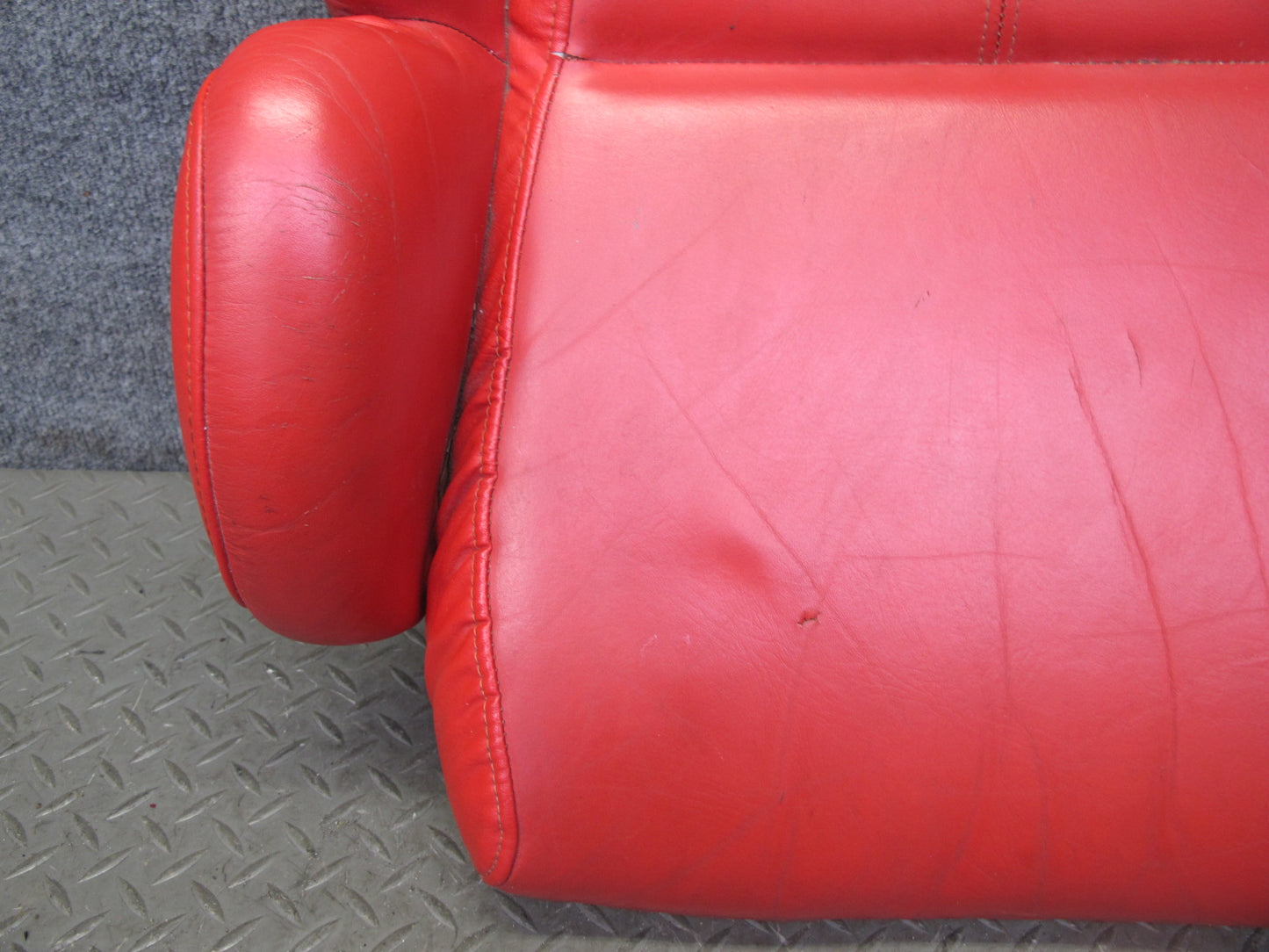 92-93 Chevrolet Corvette C4 Right Leather Seat Lower Cushion Torch RED OEM