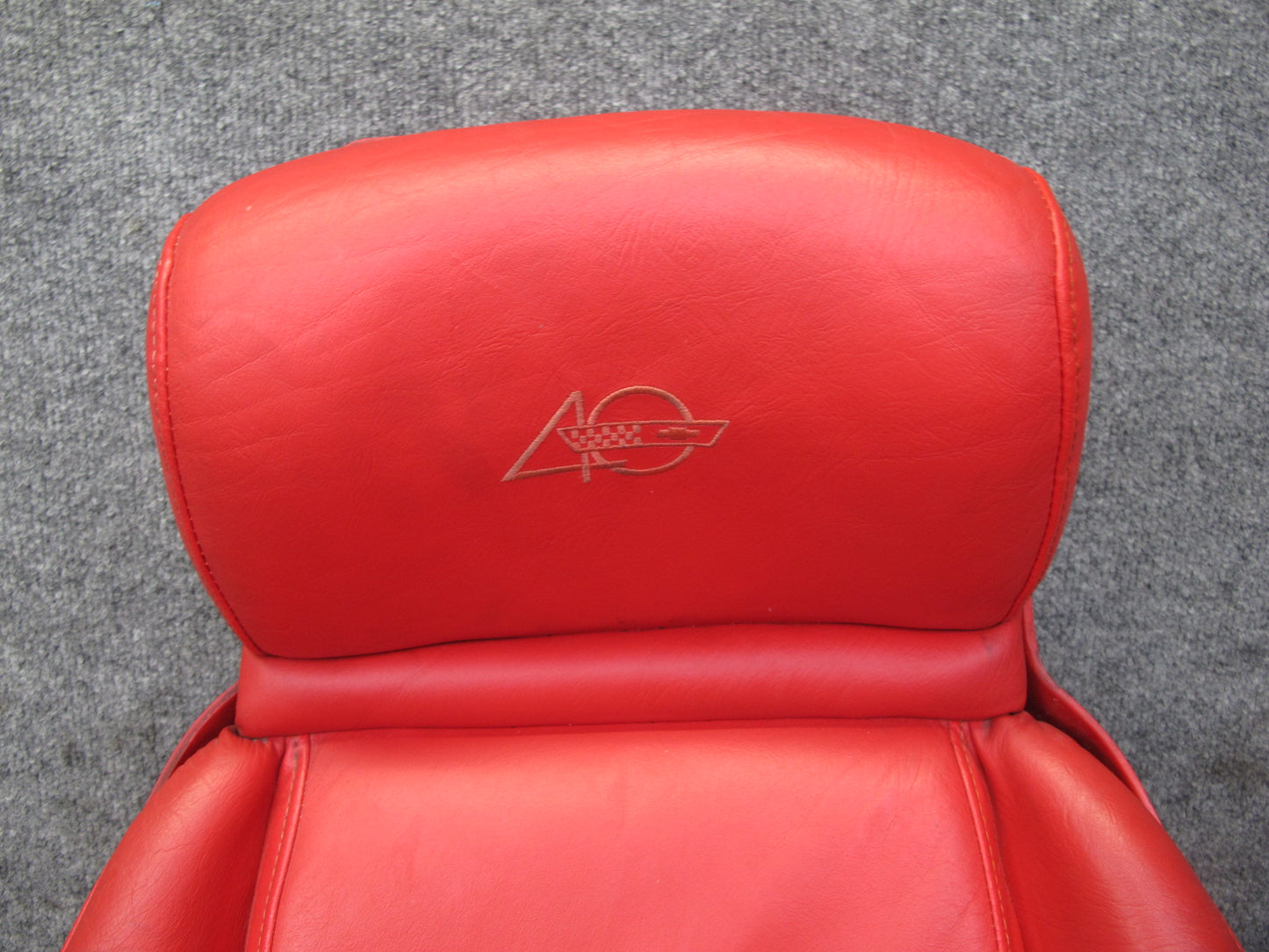 1993 Chevrolet Corvette C4 40TH Right Leather Seat Upper Cushion Torch RED OEM