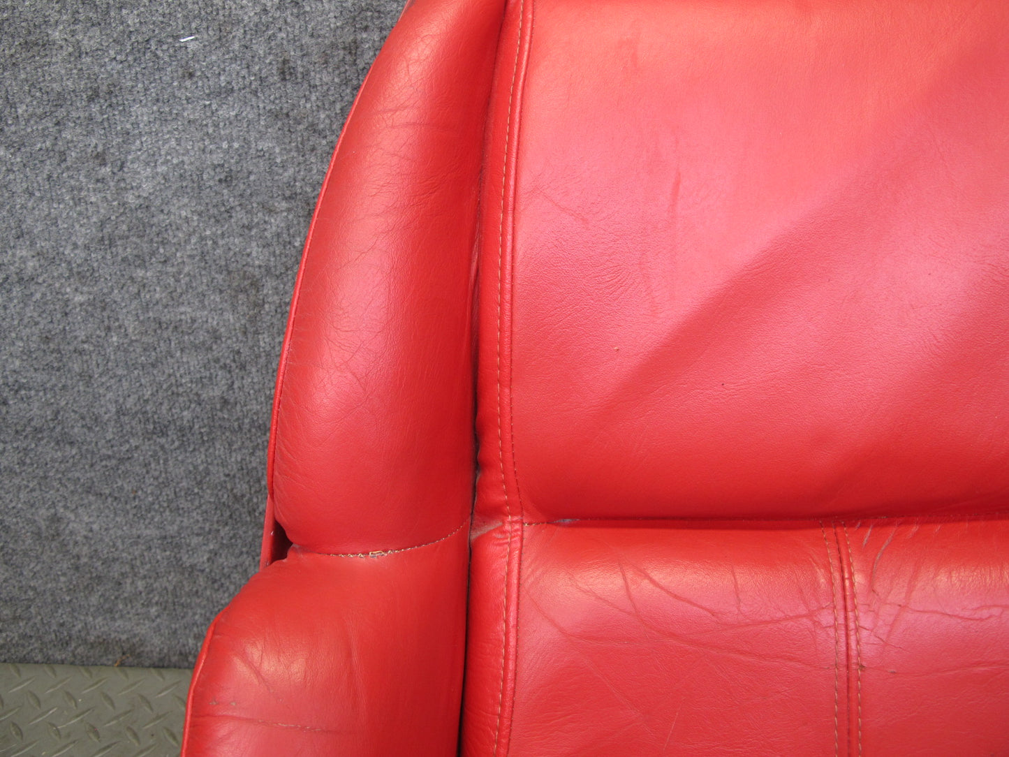 1993 Chevrolet Corvette C4 40TH Right Leather Seat Upper Cushion Torch RED OEM