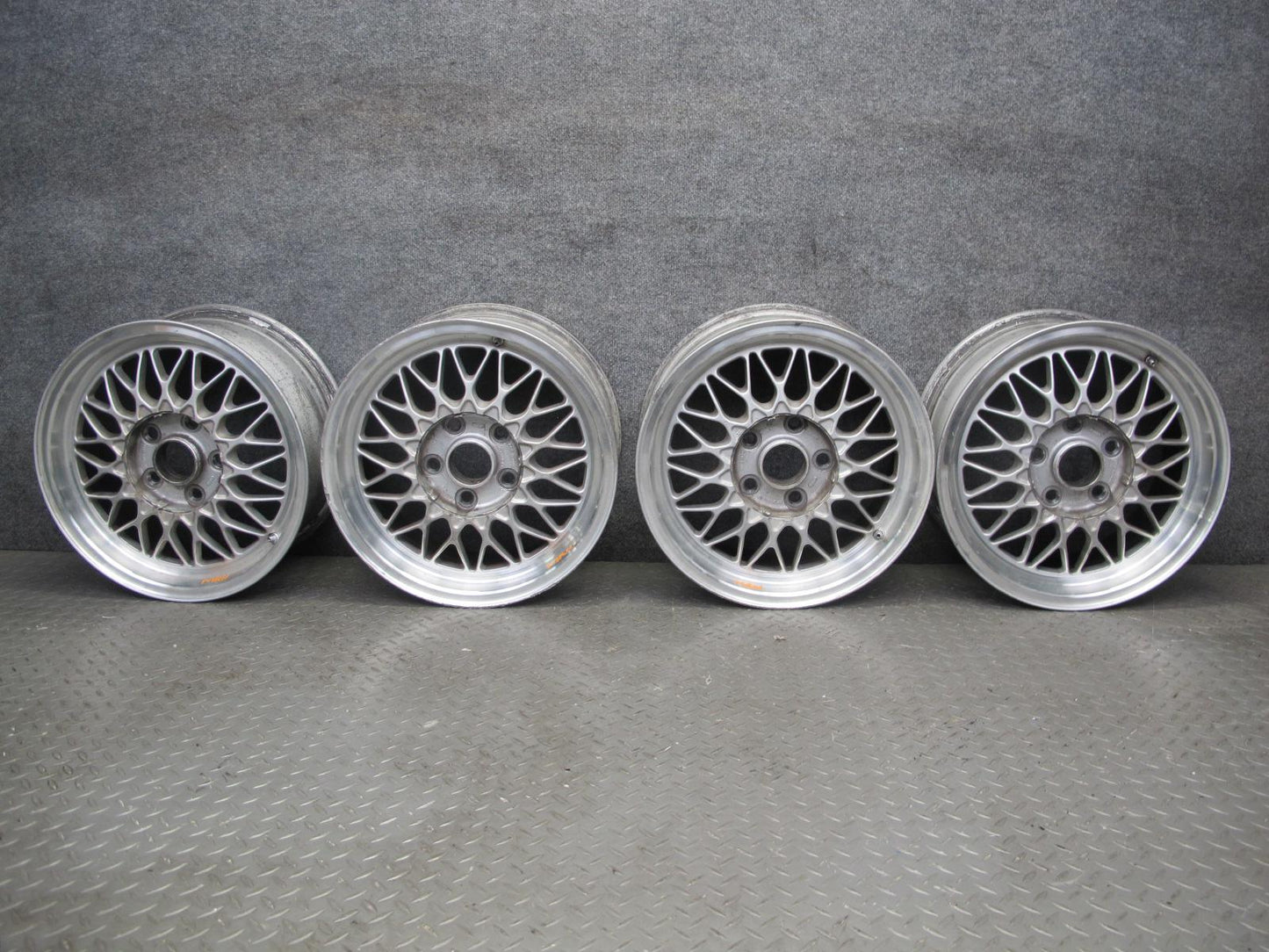 86-91 Mazda FC3S RX7 Set of 4 BBS R15 15" Alloy Wheel Rim 15x6.5J ET40 OEM