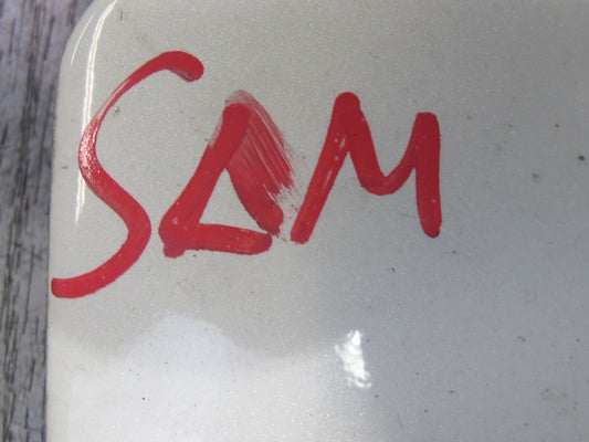 73-89 Mercedes R107 Fuel Tank Filler Door Lid Panel Cover Ivory OEM