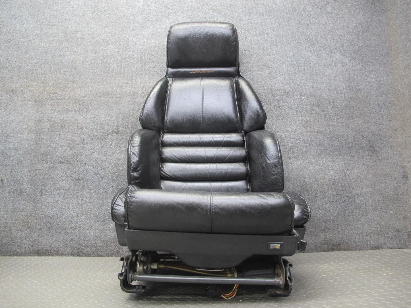1991 Chevrolet Corvette C4 Set of 2 Left & Right Power Leather Seat Black OEM