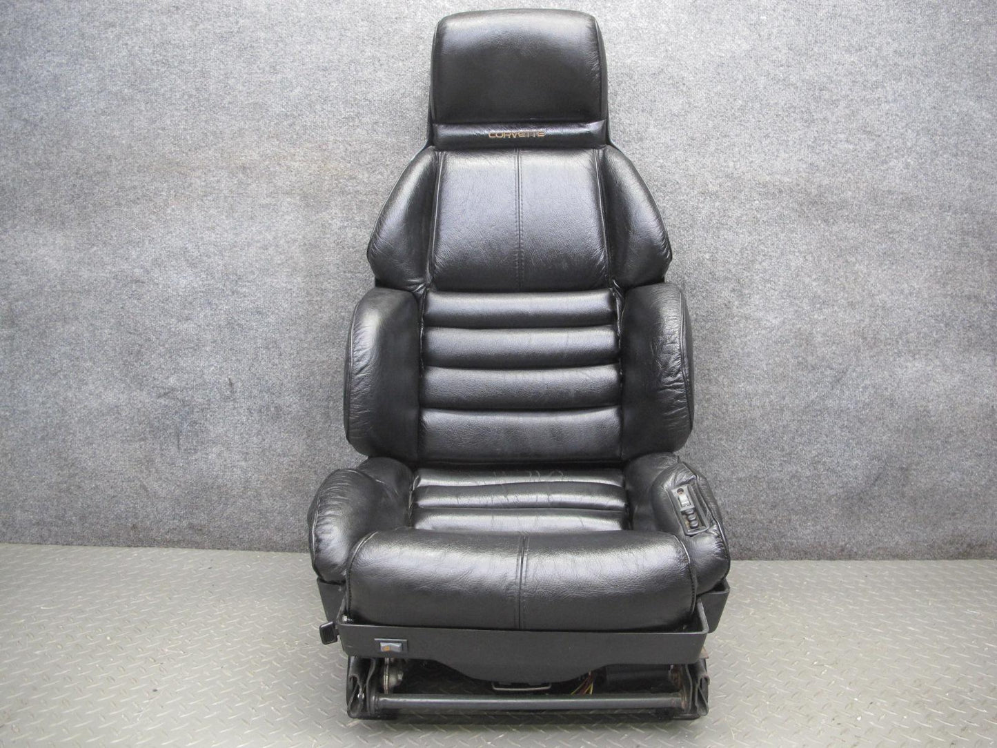 1991 Chevrolet Corvette C4 Set of 2 Left & Right Power Leather Seat Black OEM