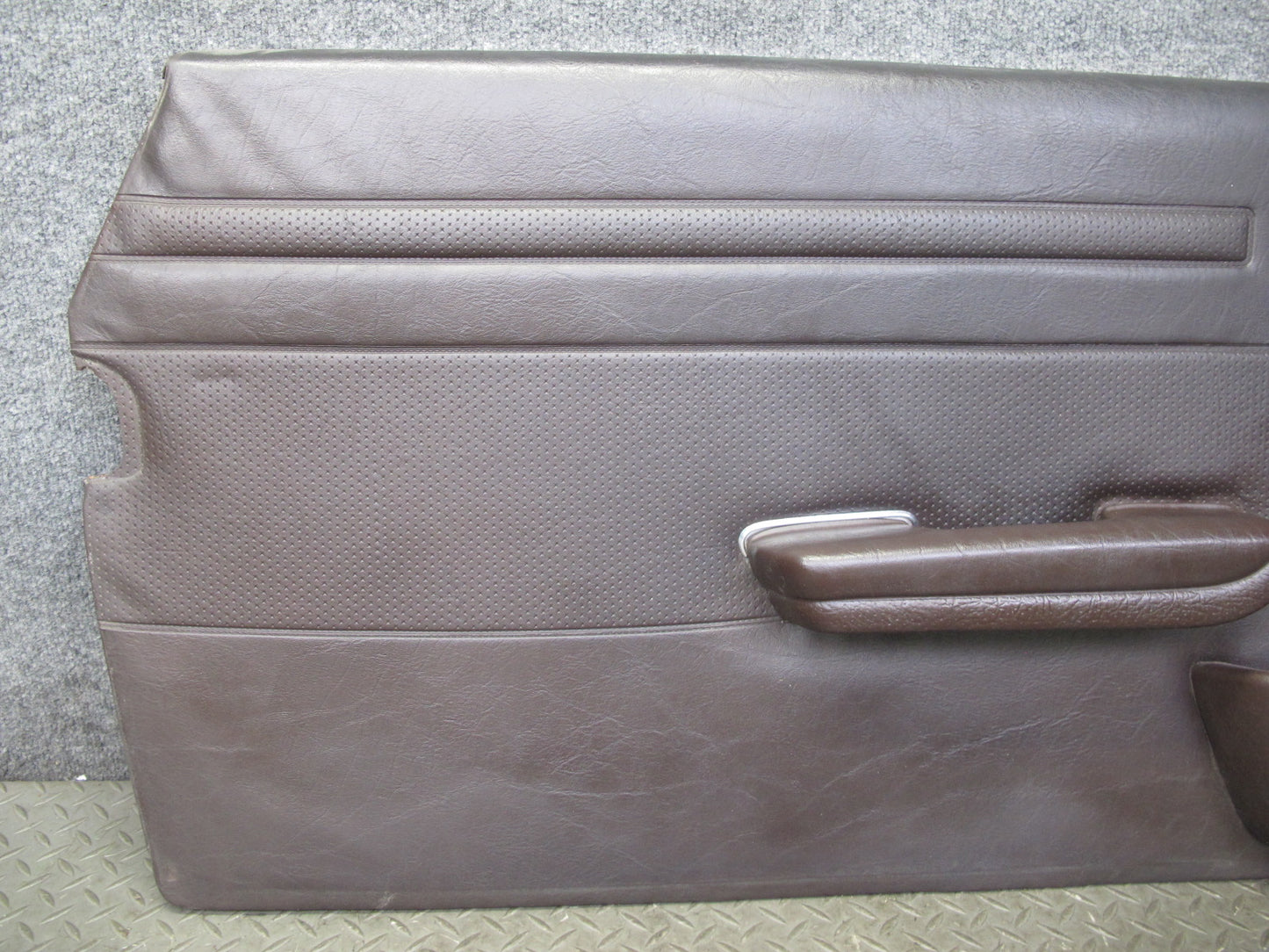 73-85 Mercedes R107 Convert Left & Right Door Interior Panel Chrome Trim Set OEM