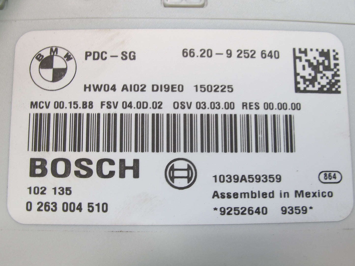 11-15 Mini Cooper R55 R56 R57 R60 R61 PDC Parking Distance Control Module OEM