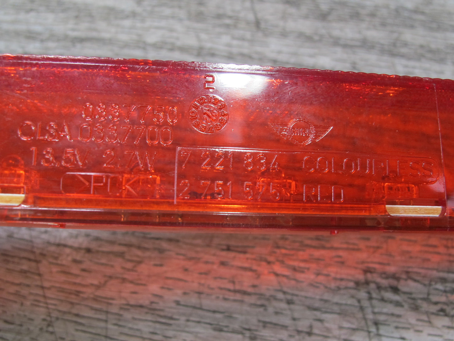 11-15 Mini Cooper R60 Countryman Rear Third 3RD Brake Light Lamp 2751575 OEM
