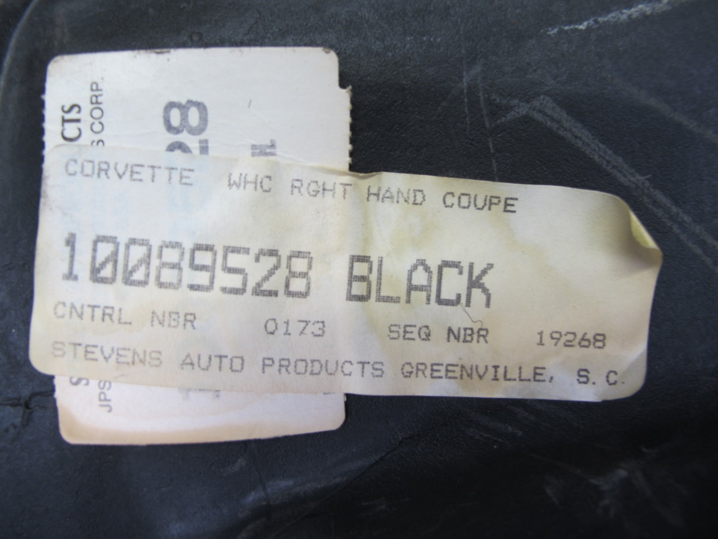 90-93 Chevrolet Corvette C4 Coupe Right & Left Trunk Carpet Trim Set Black OEM