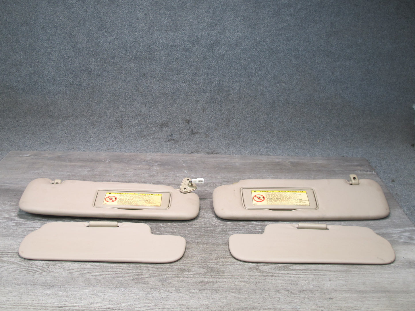 1998-2002 Lexus J100 LX470 Primary & Secondary Front Sun Visor Set of 4