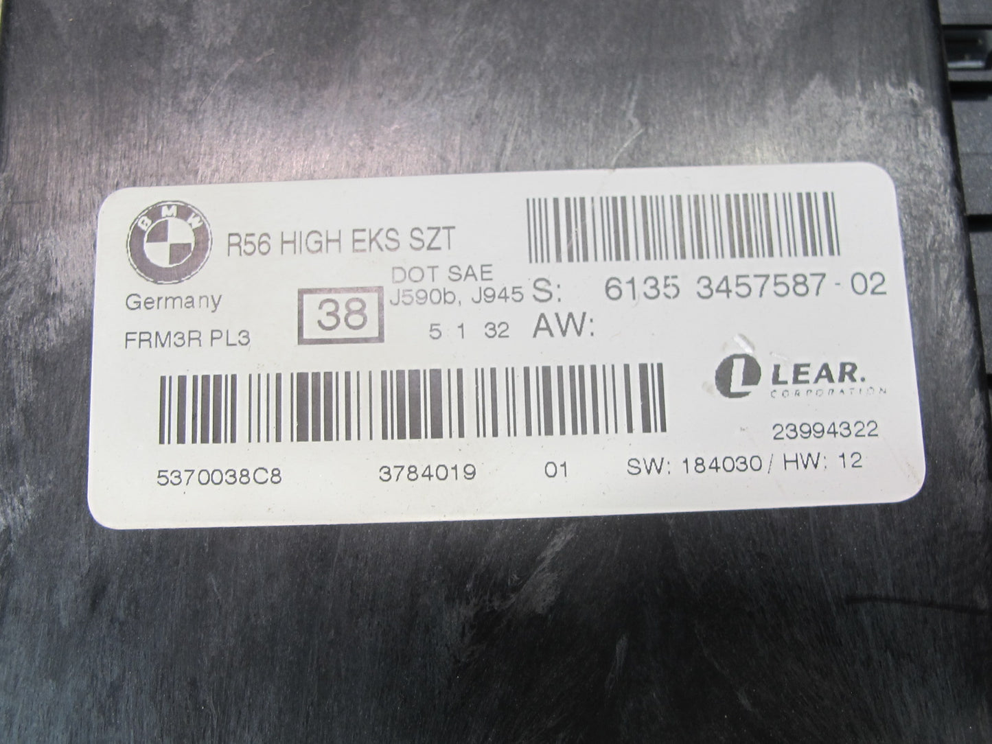 14-15 Mini Cooper R60 R61 FRM3R PL3 Footwell Light Control Module 3457587 OEM