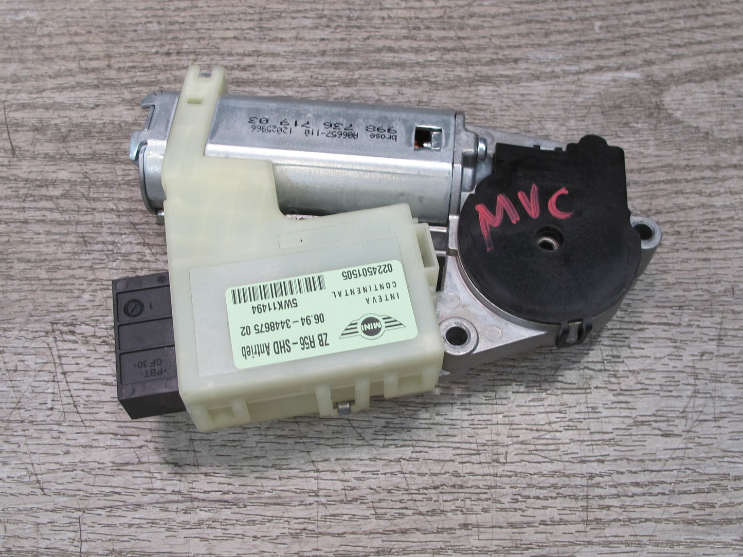 11-15 Mini Cooper R60 R61 Sunroof Motor Drive Unit 3448675 OEM