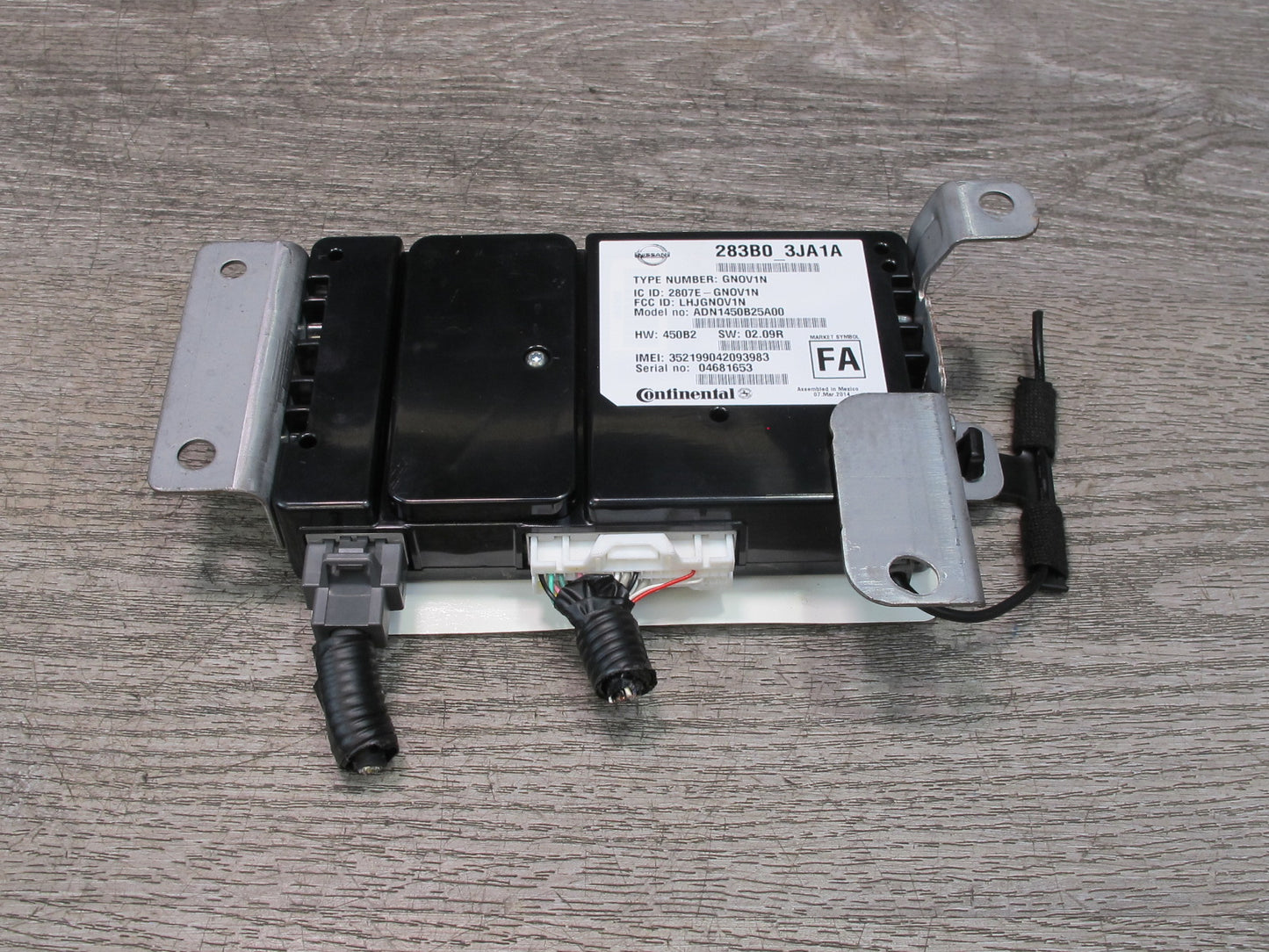2013-2017 Infiniti JX35 QX60 Telematics Communication Control Module 283B0 3JA1A