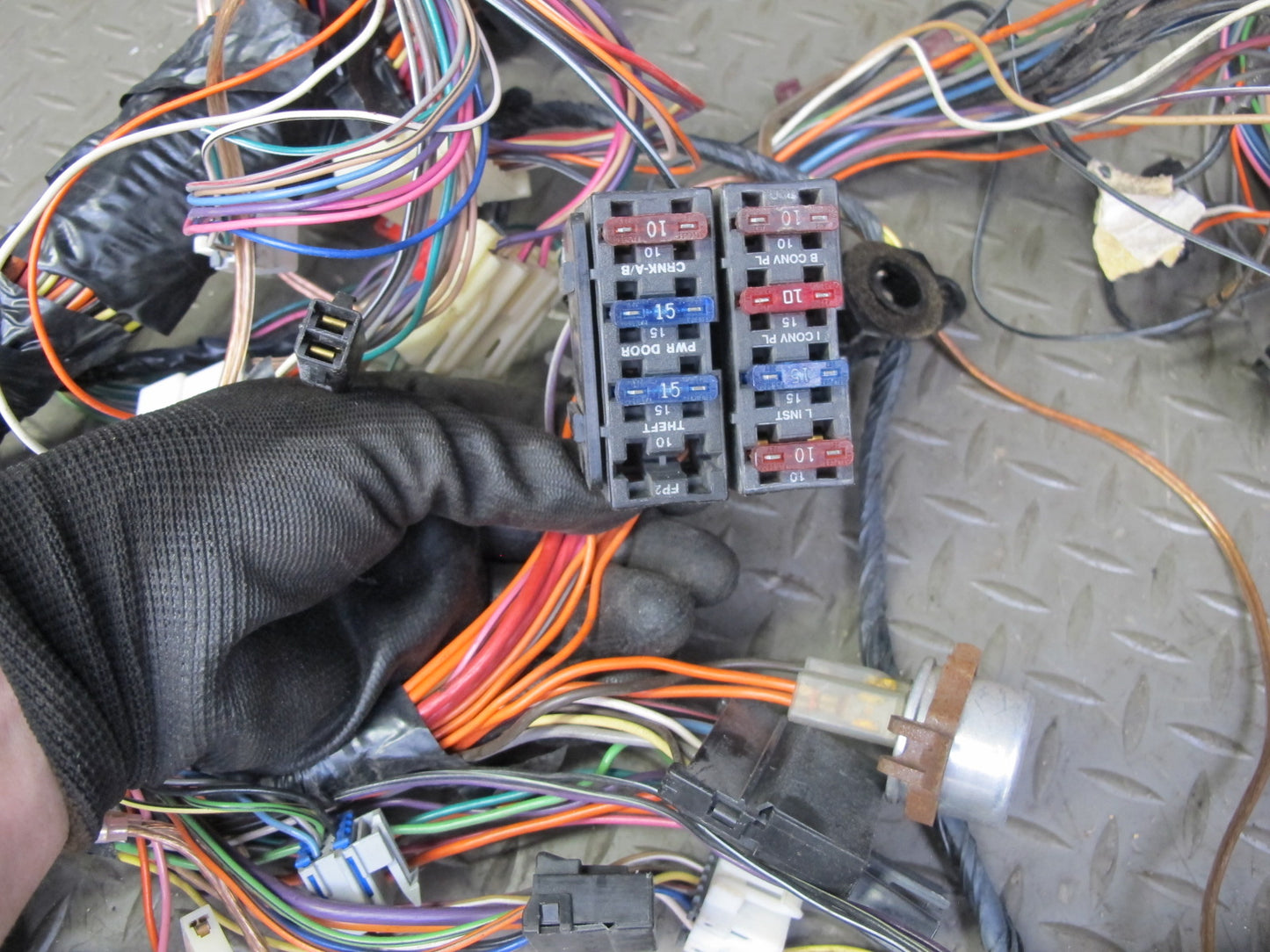 1991 Chevrolet Corvette C4 Coupe A/T Dash Wire Wiring Harness w Fuse Box OEM