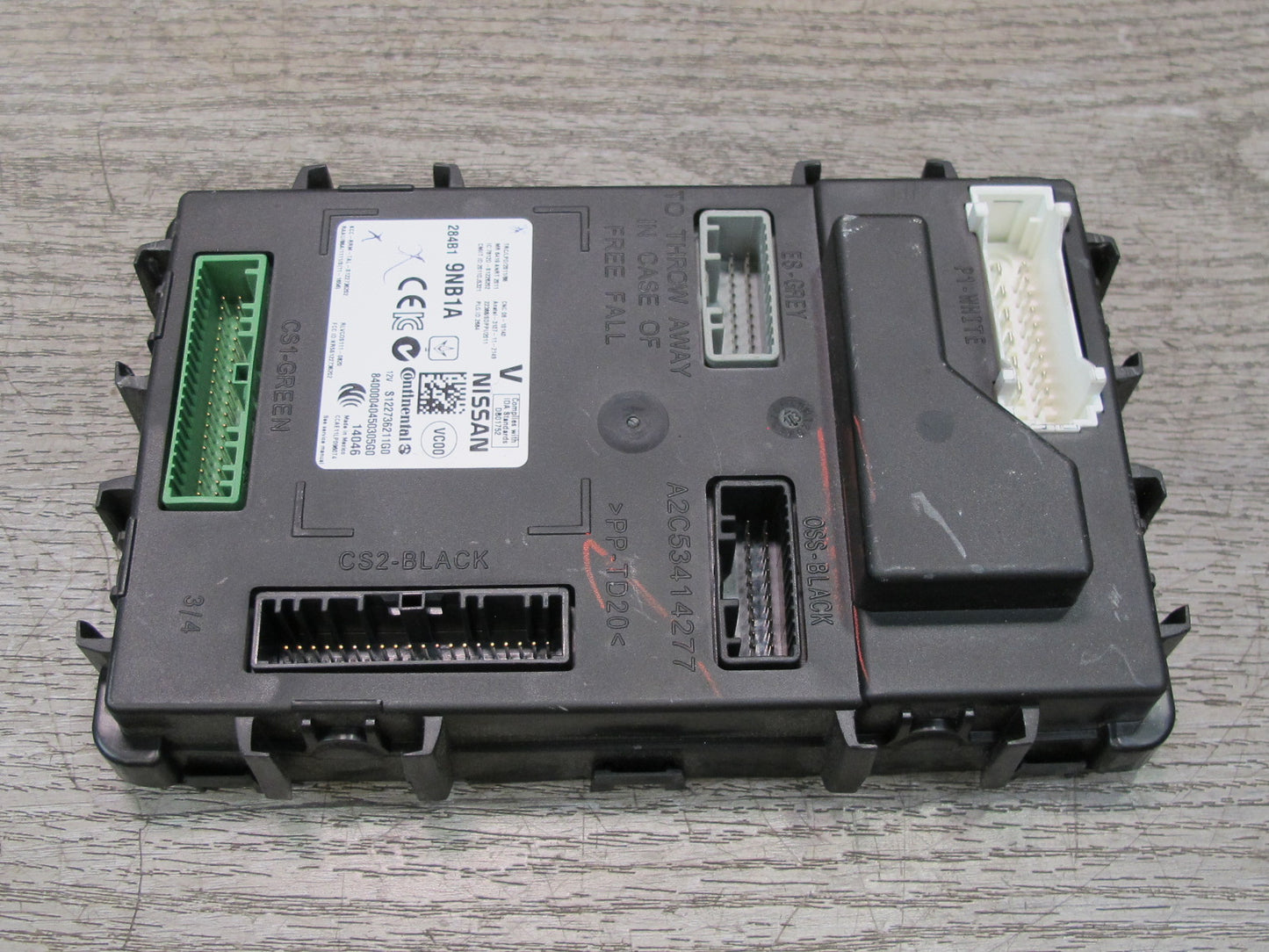 2013-2015 Infiniti JX35 QX60 Body Control Module Unit BCM BCU 284B1 9NB1A