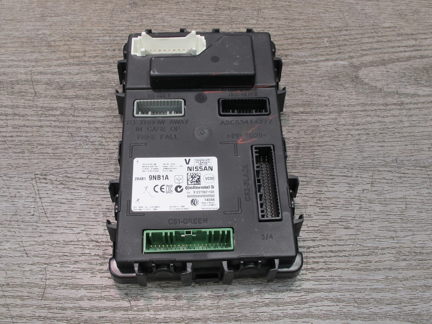 2013-2015 Infiniti JX35 QX60 Body Control Module Unit BCM BCU 284B1 9NB1A