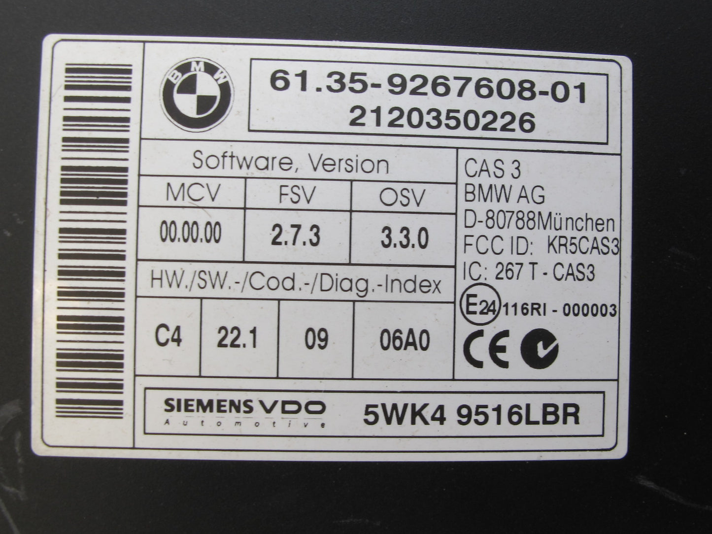 12-13 Mini S R55 R56 R57 R58 R59 R60 N18 Engine ECU DME CAS3 Lock KEY Set OEM