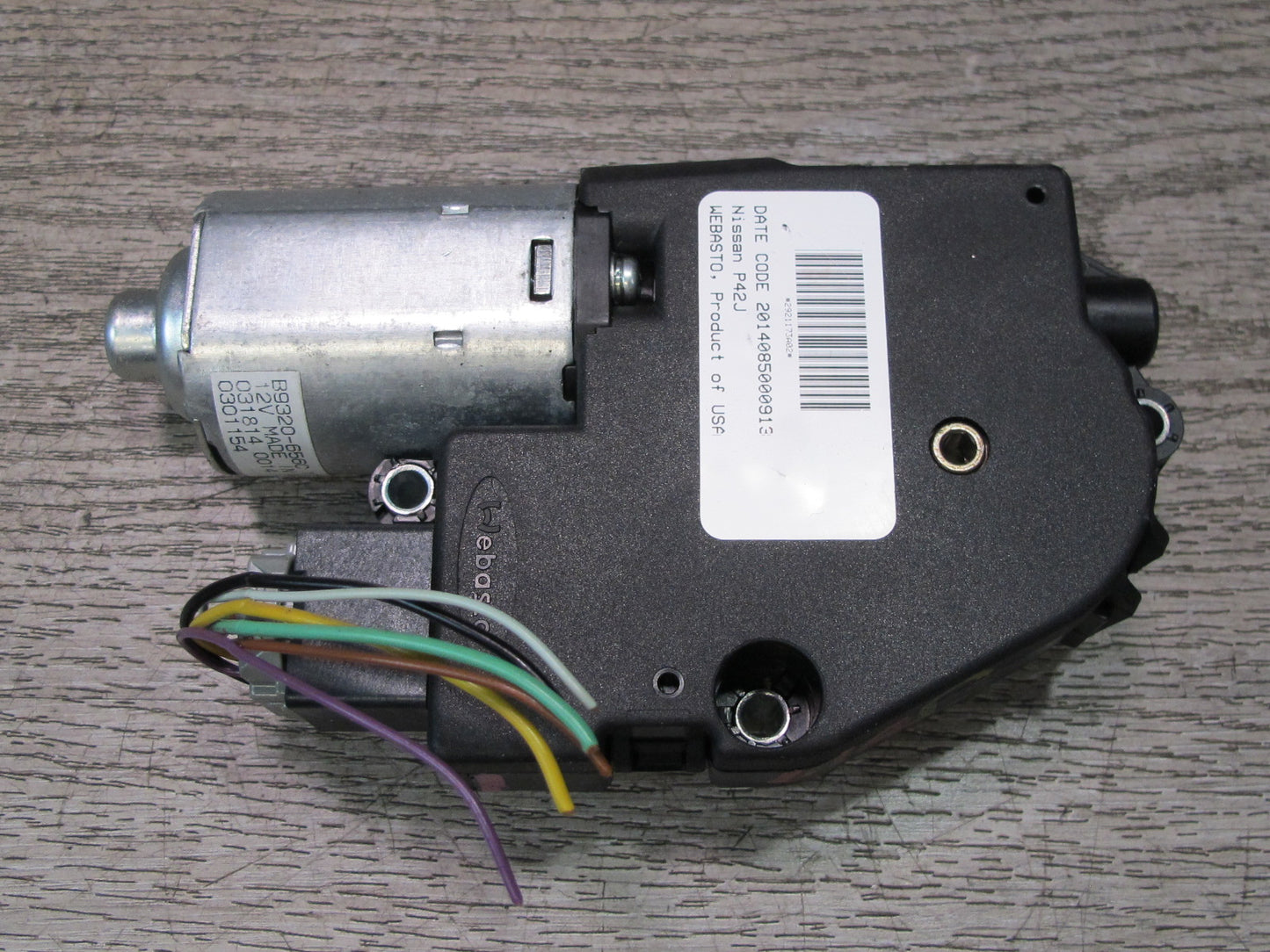 2014-2020 Infiniti QX60 Sunroof Motor Drive Unit 2921631B02