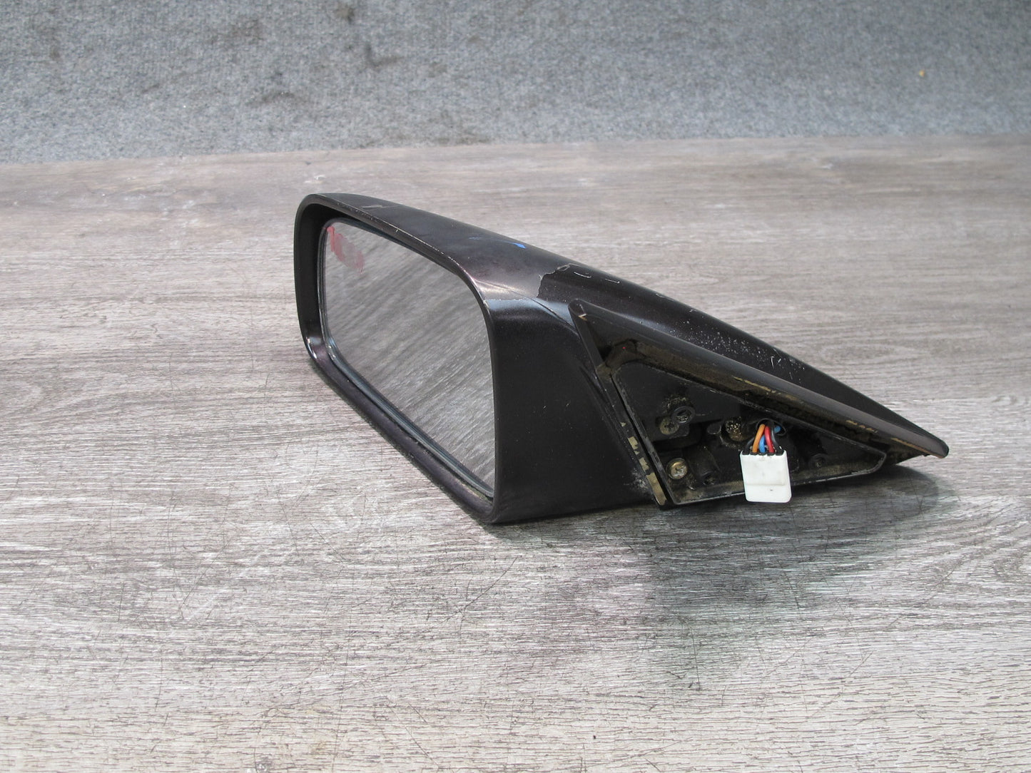 89-92 Toyota Supra MK3 7MGE NA Front Left Side View Power Mirror Black Ruby OEM