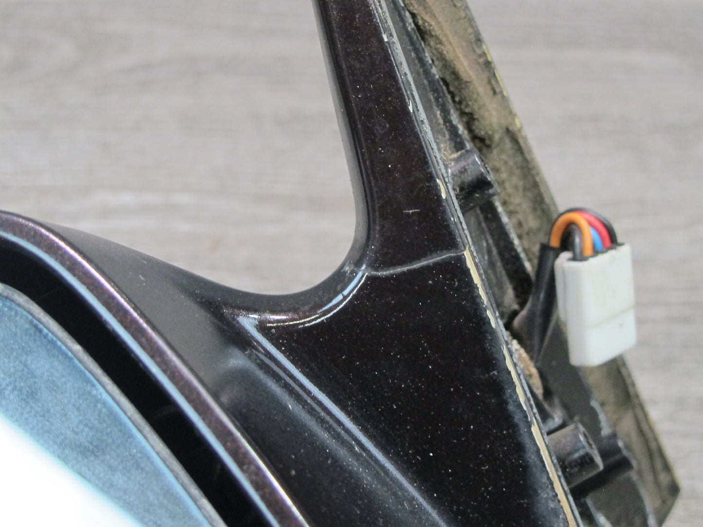 89-92 Toyota Supra MK3 7MGE NA Front Left Side View Power Mirror Black Ruby OEM