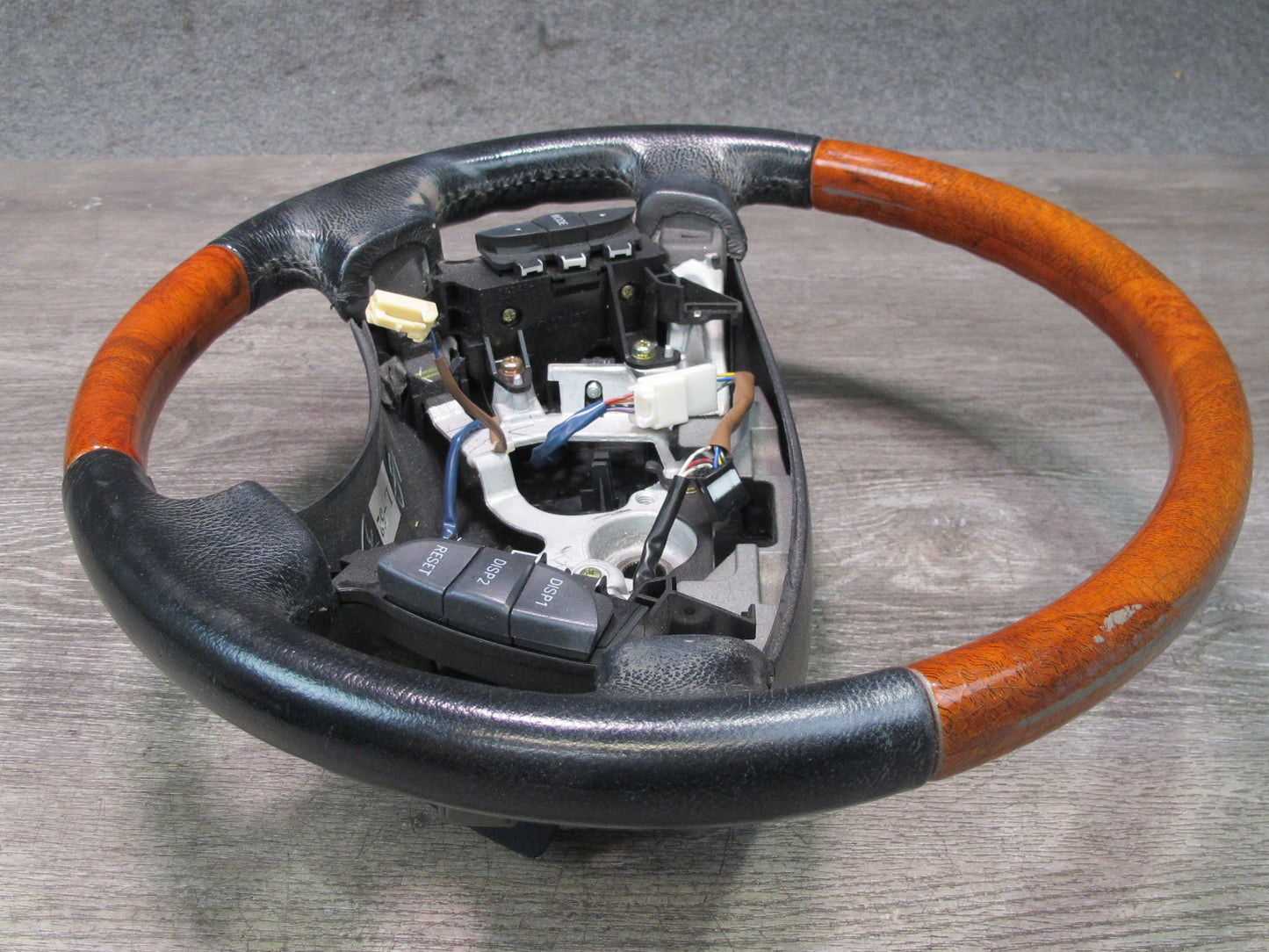 04-06 Lexus UCF30L LS430 Leather Wood Steering w Switches & Cruise Black OEM