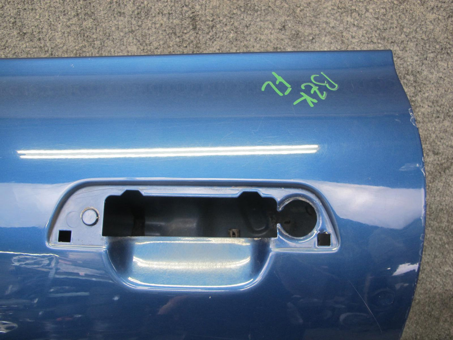 99-02 BMW E36/7 Z3 Left Driver Door Shell Panel Topas Blue OEM